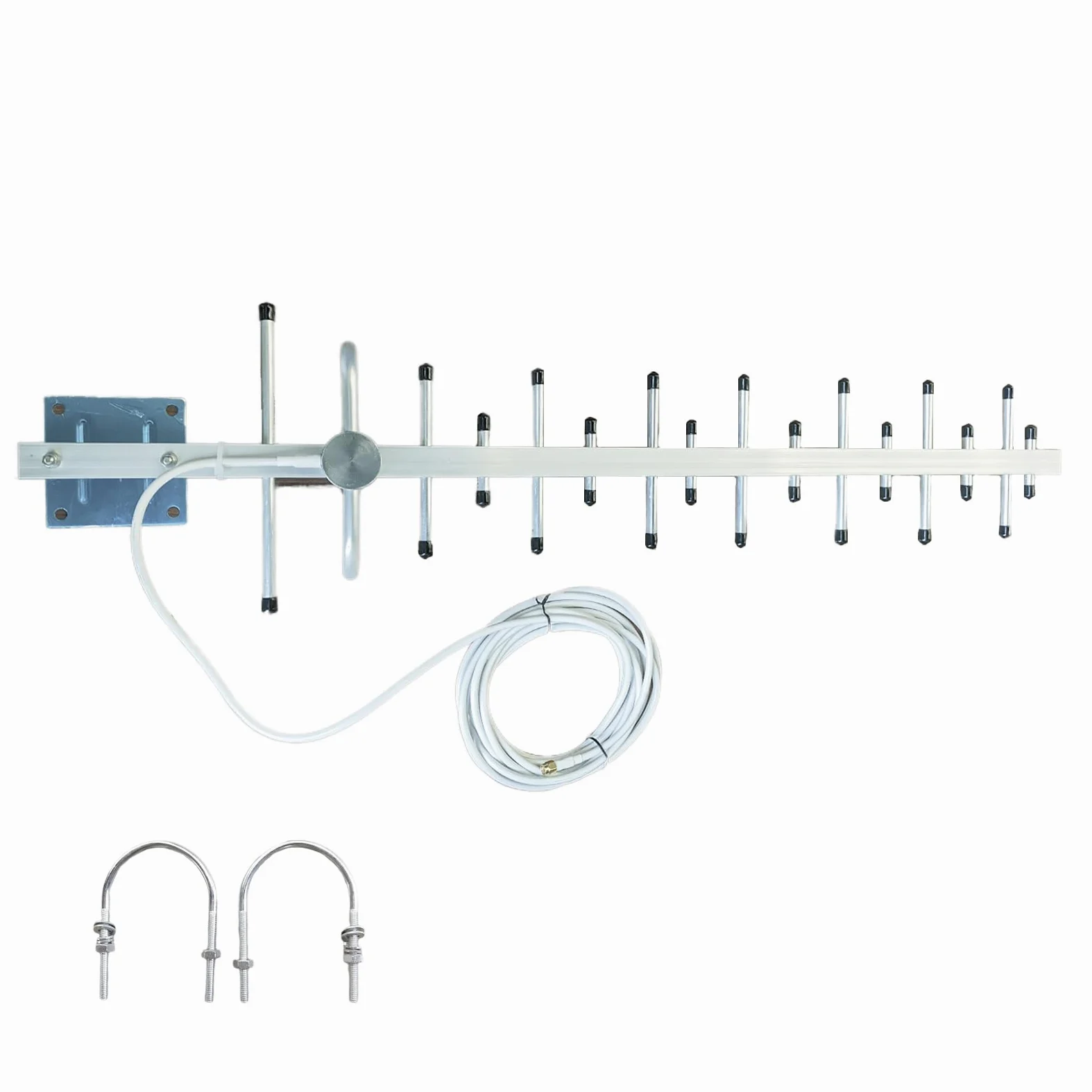 Maswell Antenne directionnelle Yagi 5G/4G à gain élevé – 12 dBi, 700–4000 MHz | Antenne externe pour routeurs et passerelles GSM LTE 4G 5G | pour Internet T-Mobile Home, Verizon, AT&T | Câble SMA de 5