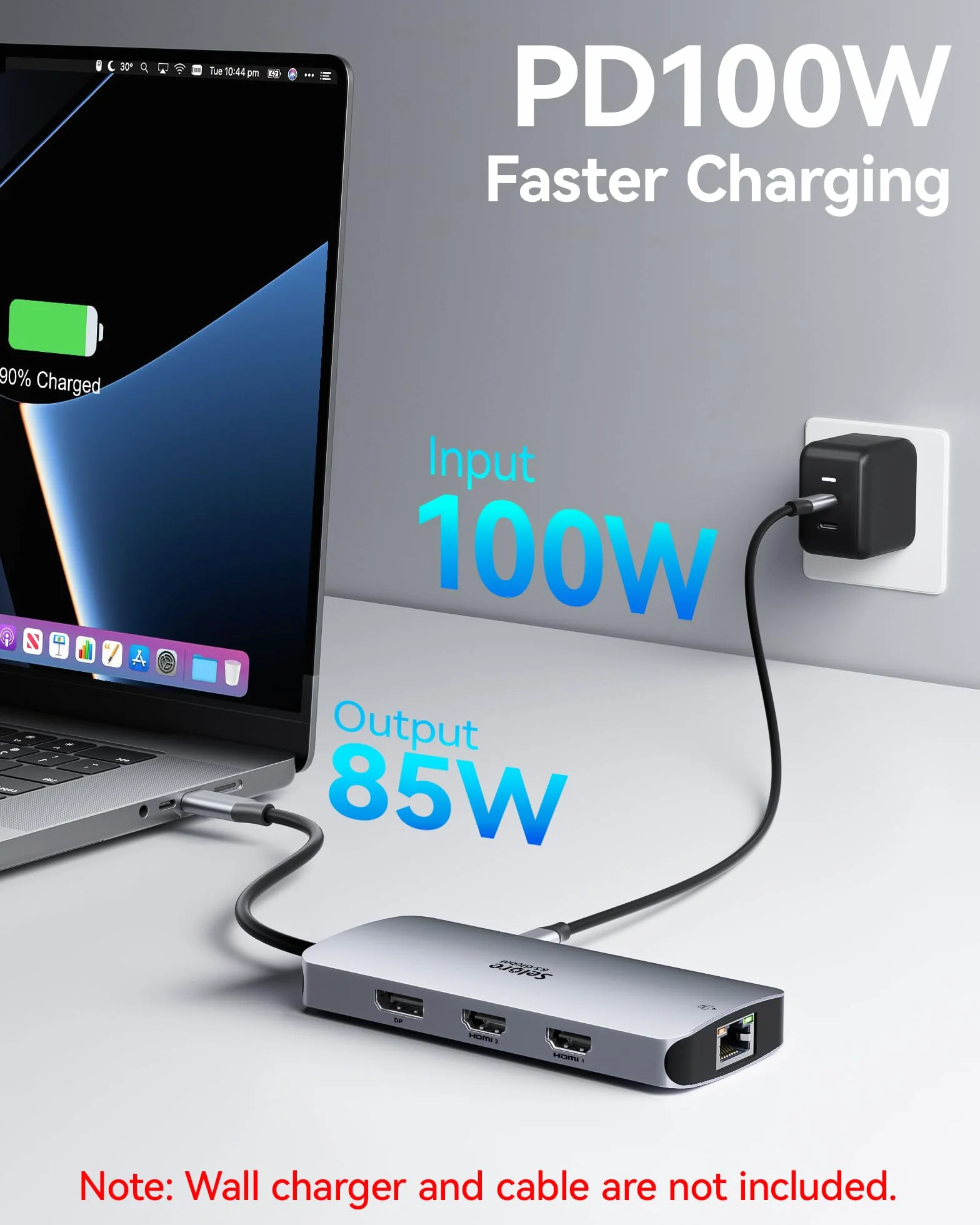 Station d'accueil USB C Dual HDMI, 8 en 1 Docking Station pour 3 Moniteurs | HUB Triple écran 4K60Hz, 2 HDMI, DisplayPort, Ethernet 1Gbit/s, PD 100W, Adaptateur de Ports USB 3.0 pour Dell, HP, Lenovo