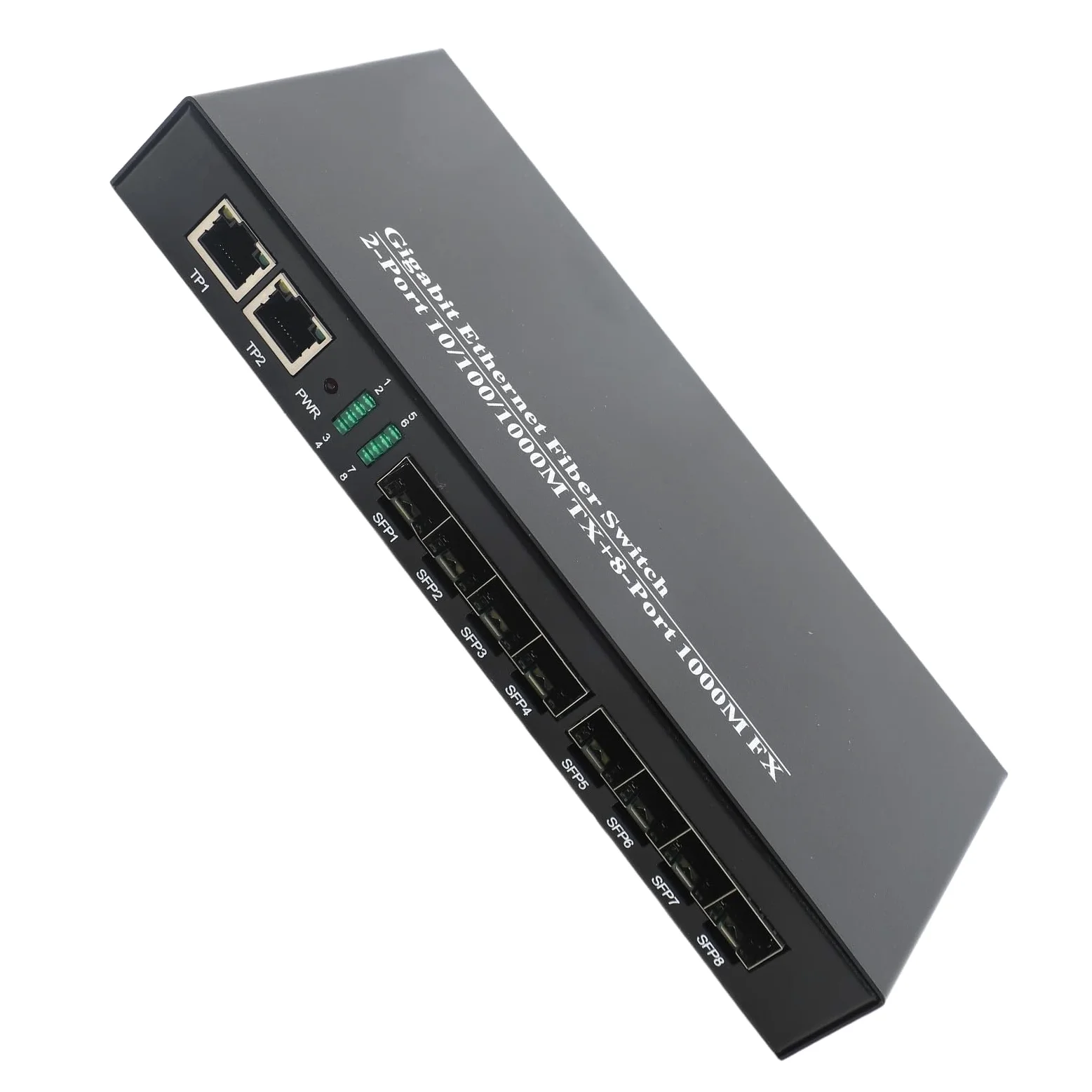 Fafeicy Commutateur Fibre Ethernet Gigabit, Matériau en Fer, émetteur-récepteur 1,25G, jusqu'à 10 Km, Idéal pour Les Réseaux et Les Télécommunications