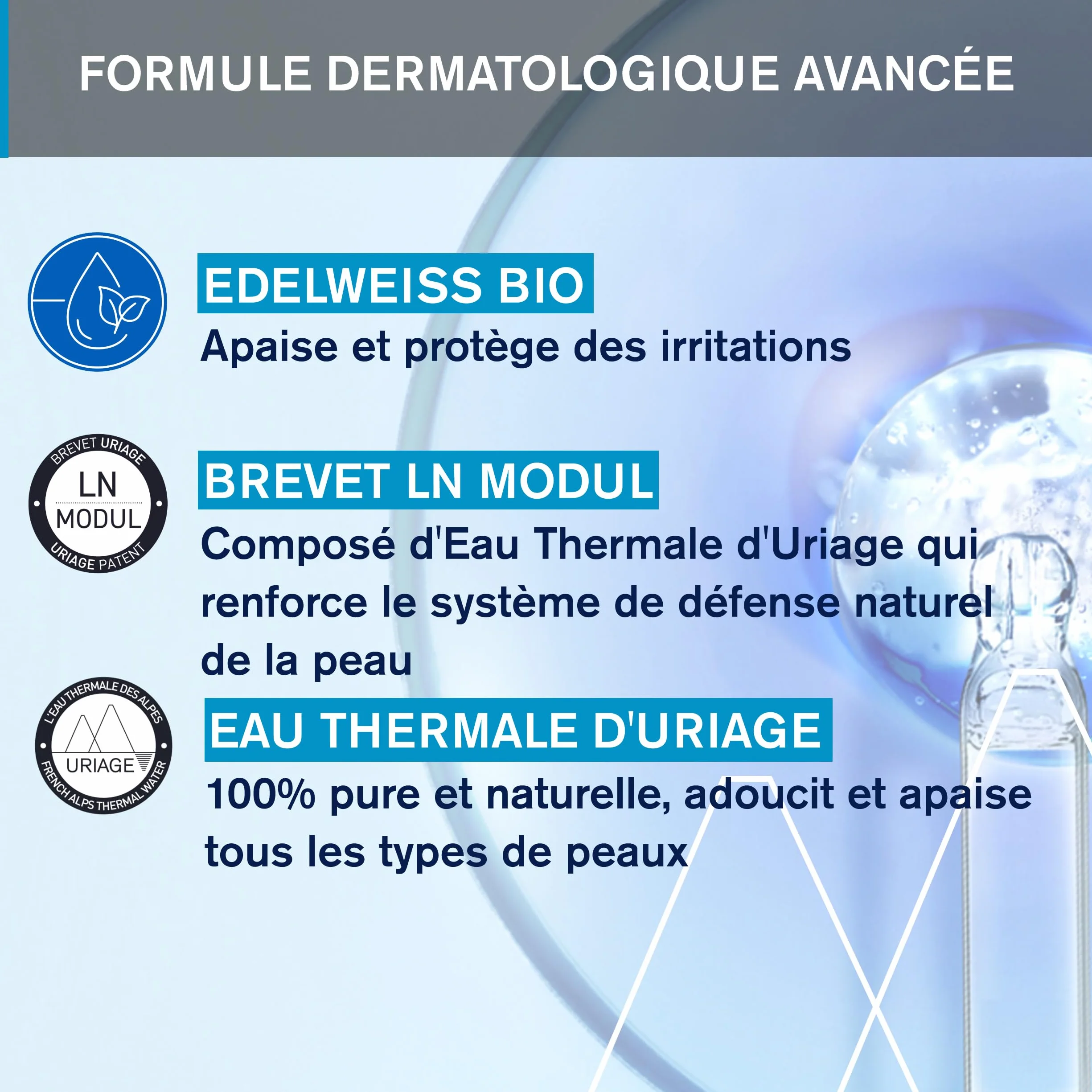 Uriage Lait Démaquillant Visage et Yeux 250 ml Edelweiss Biologique Haute Tolérance