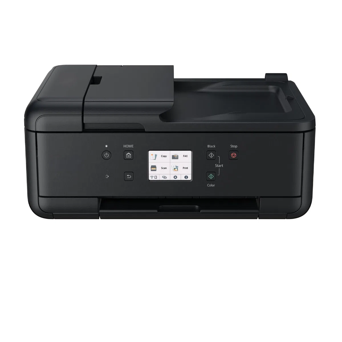 IC-Office TR7650 Imprimante multifonction 4 en 1 à jet d'encre couleur (impression, copie, numérisation, fax, ADF, Wi-Fi, AirPrint) Noir + 10 cartouches d'encre XXL