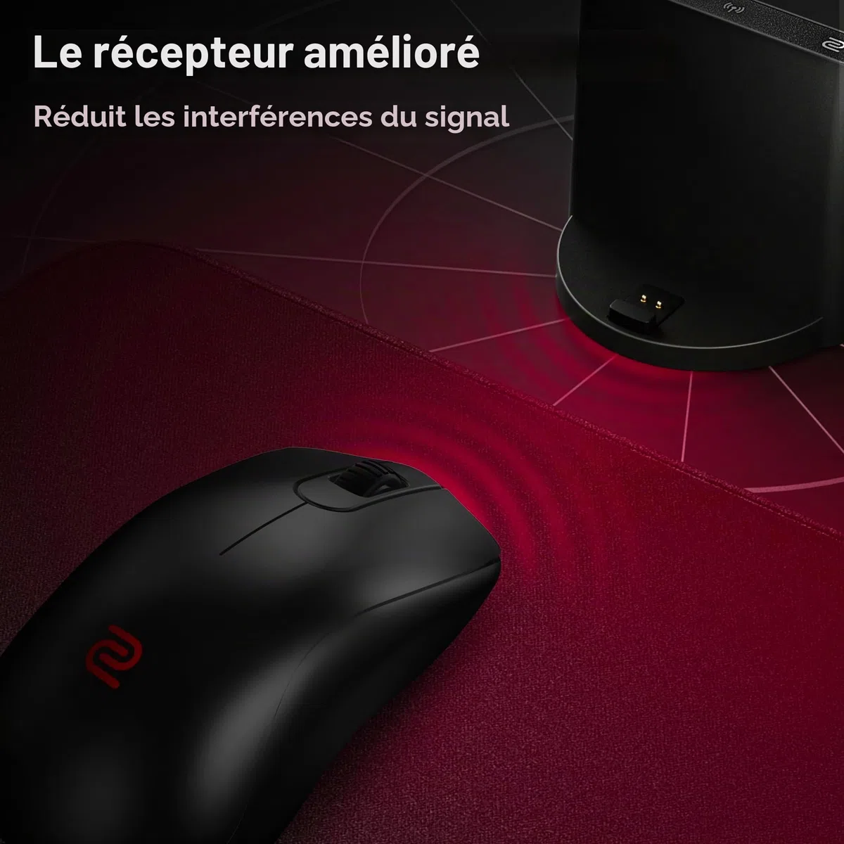 BenQ Zowie S2-DW 4K Souris Gaming sans Fil pour l’Esport | Science du Sport | récepteur 4K amélioré | 65g | symétrique | sans Pilote | capteur 3950 | 4K Polling Rate