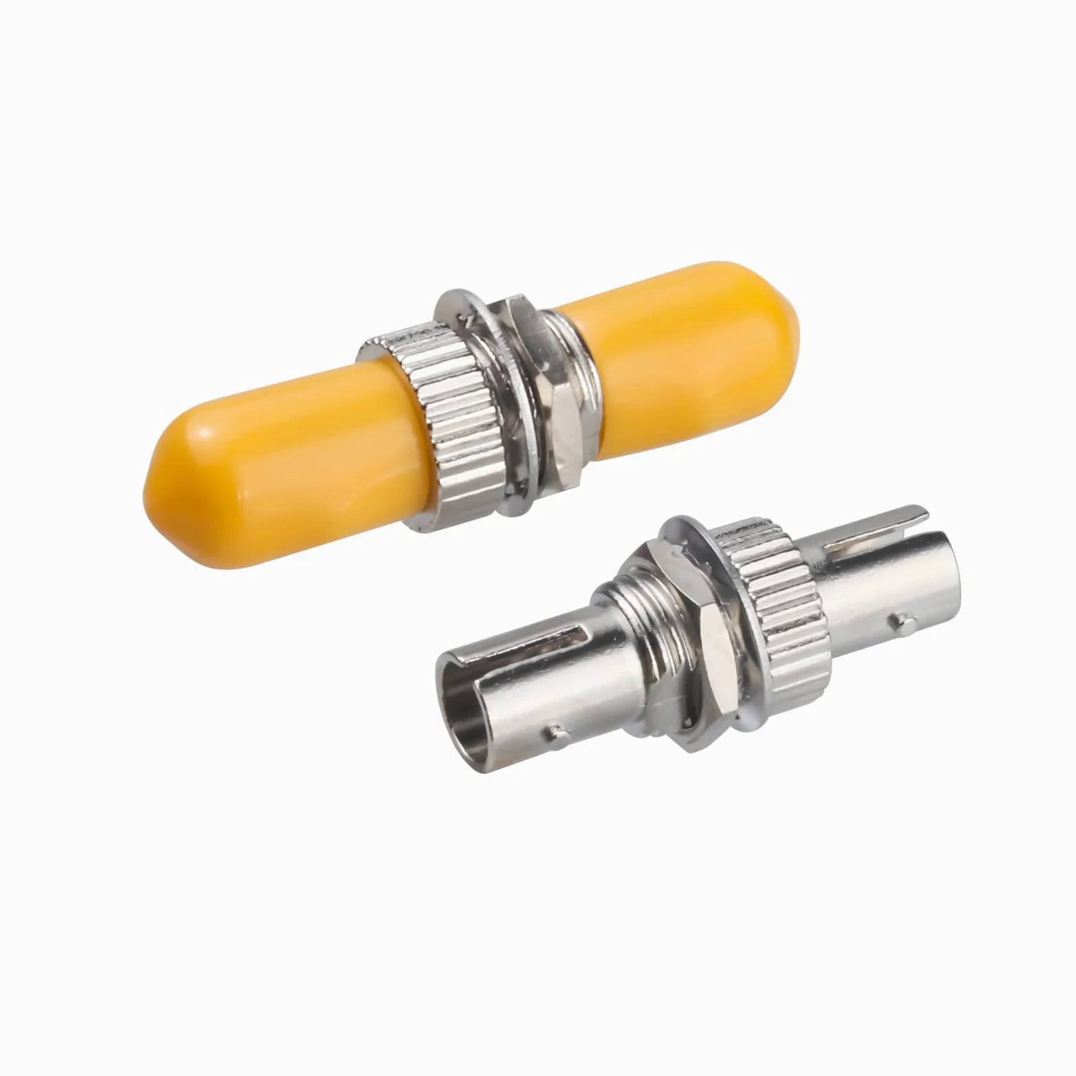 Lot de 50 coupleurs de fibre optique ST vers ST - Simplex monomode multimode - Capuchon jaune