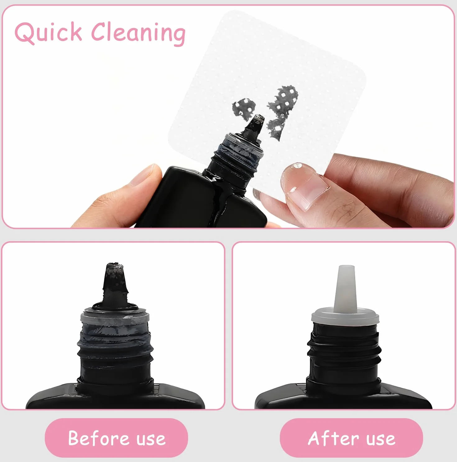 Coton Ongles Gel Non Pelucheux Lingettes 800 Pièces pour Manucure Pédicure UV Gel Vernis Remover