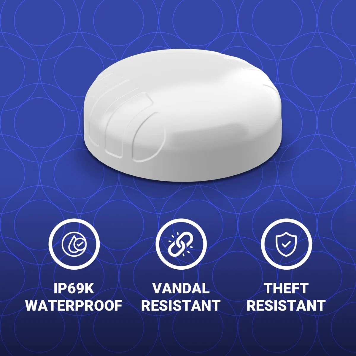 Poynting PUCK-12 Antenne de transport 2 en 1 et M2M/IOT | WiFi | 2X2 MIMO | 2400-2500 MHz | 5000-7200 MHz | Blanc