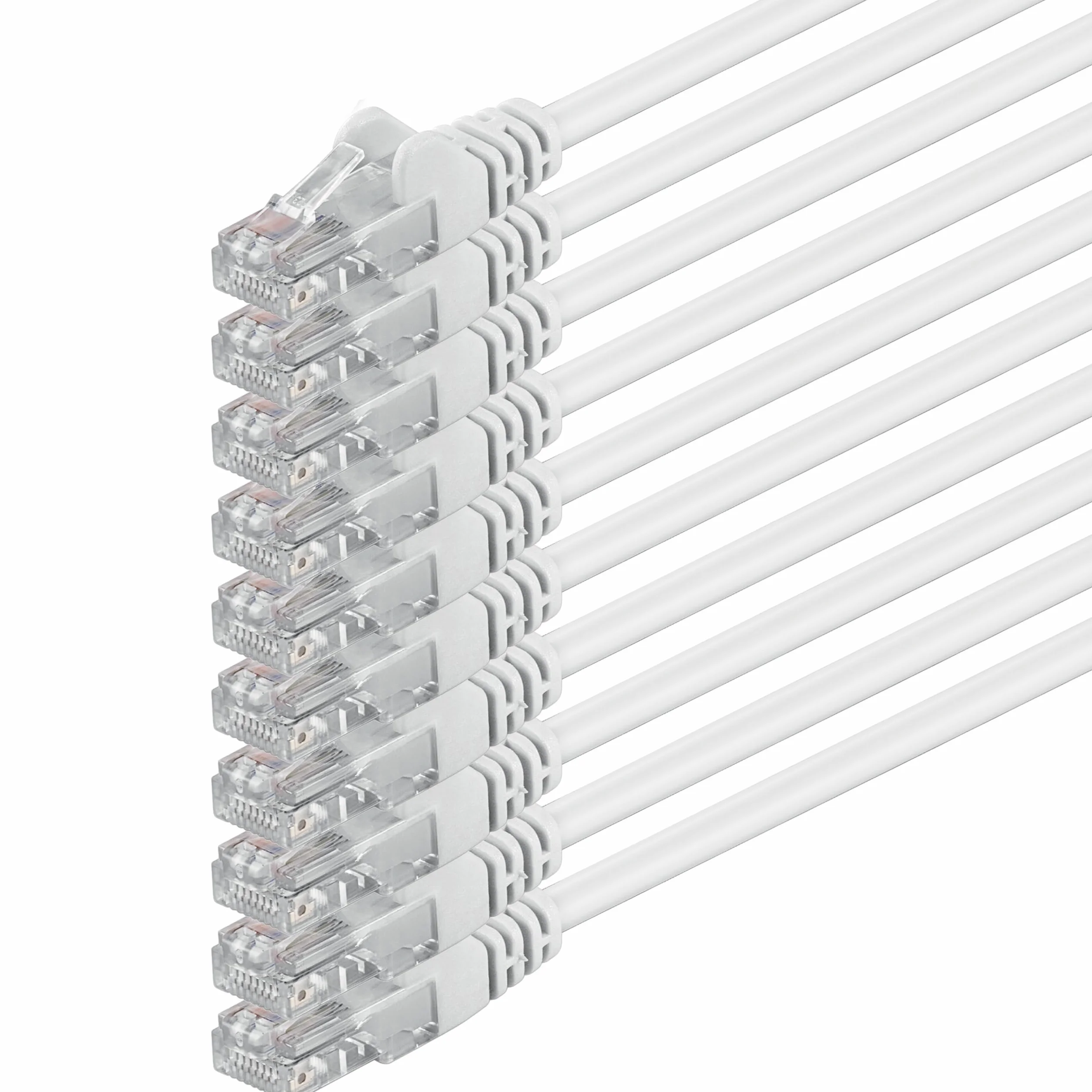 Câble Réseau Cat6 10x 5m RJ45 Ethernet LAN Blanc