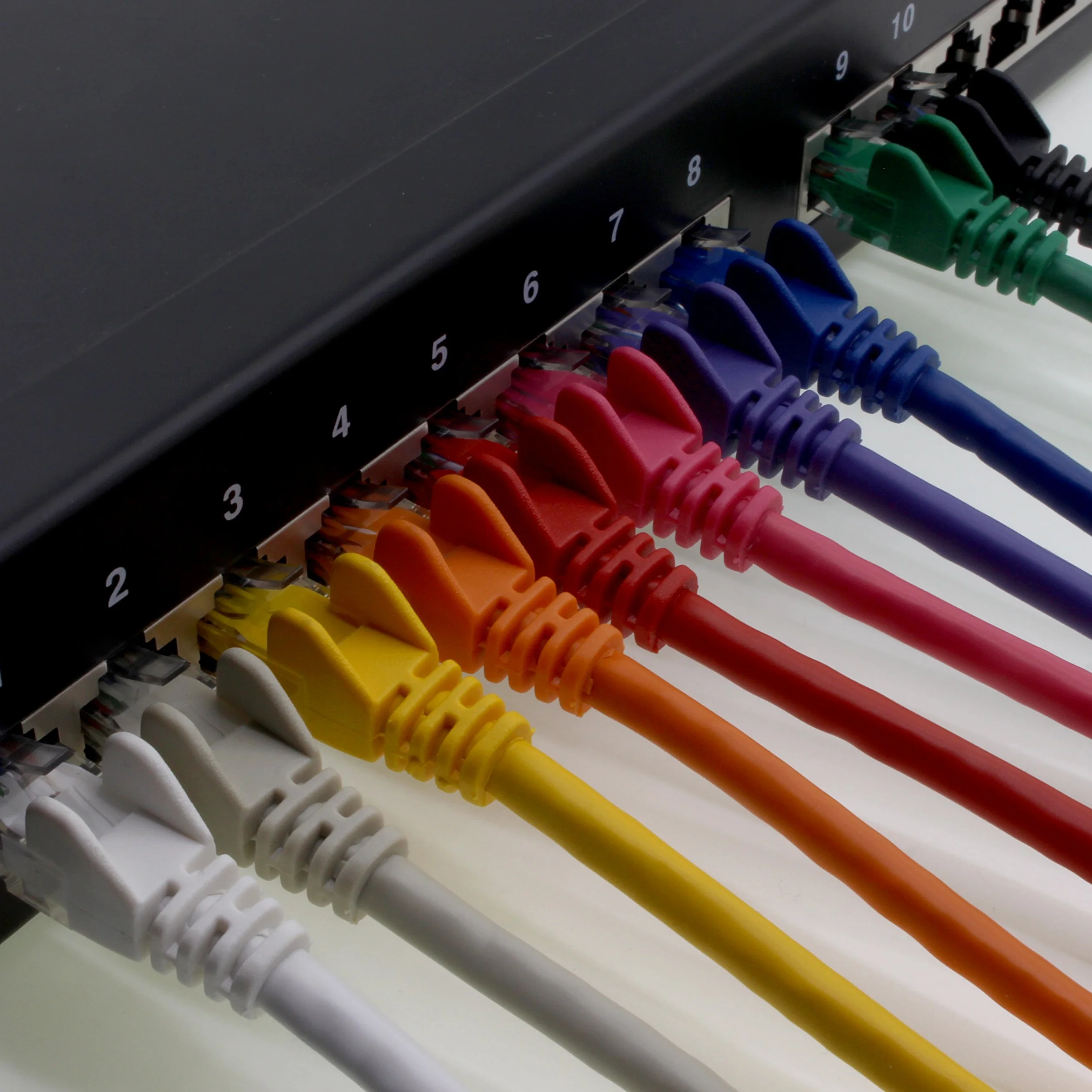 Câble Réseau Cat6 10x 5m RJ45 Ethernet LAN Blanc