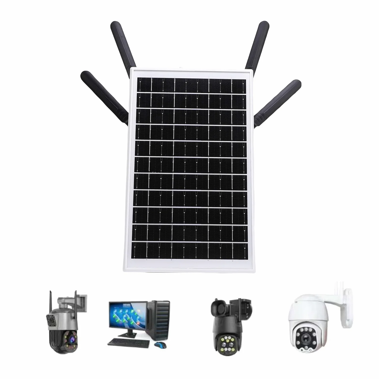 GOWENIC Routeur Modem 4G LTE 12 W à énergie Solaire, Extension WiFi 6 Solaire Extérieure 300 Mbps avec Emplacement pour Carte SIM, étanchéité IP66, Portée WiFi 150 M, Batterie 18 000 MAh (Antennes