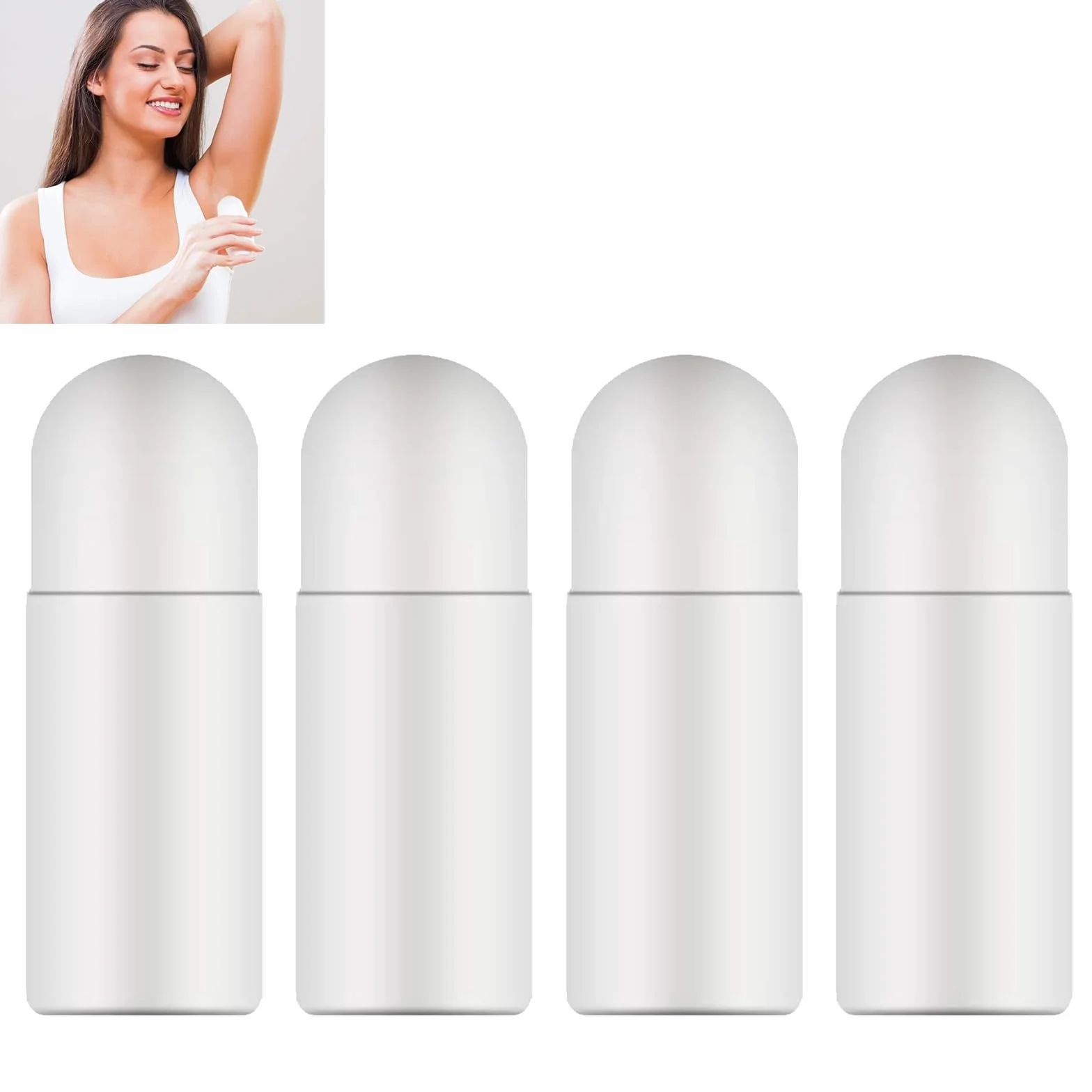 Bouteilles Vides Rouleau Rechargeable 50ML Plastique Roll-On Contenants Liquide