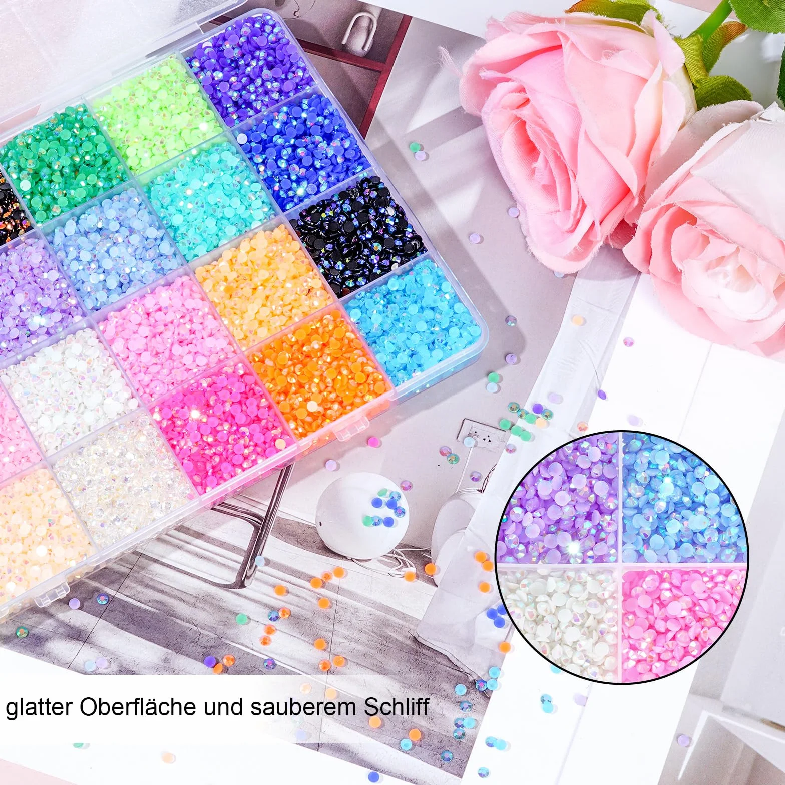 Kit Bedazzler 19 200 strass pour ongles, pierres 3 mm, pince et stylo, décoration ongles (4 mm)
