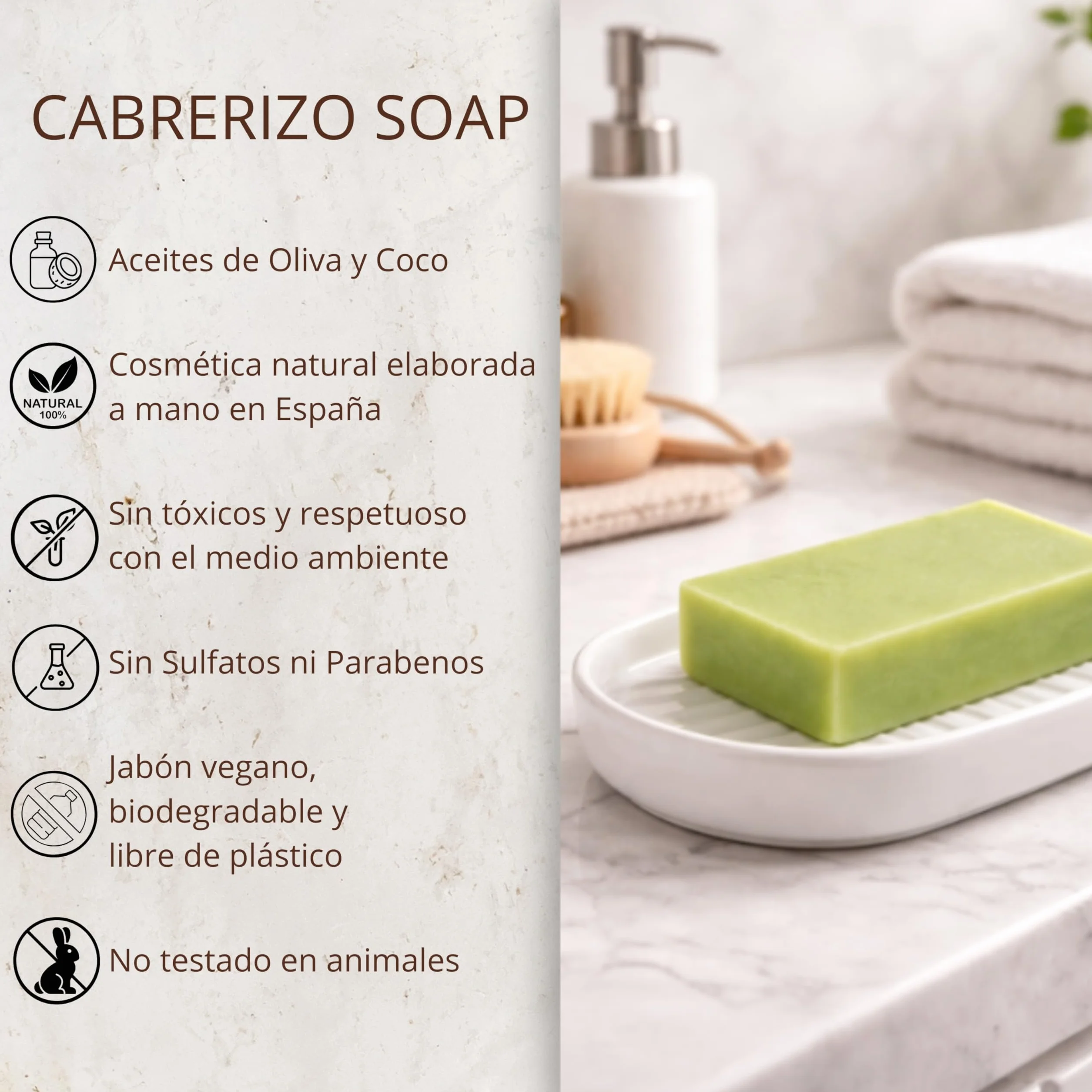 Savon Tea Tree à l'huile d'olive 100 g – savon solide corps et visage, cosmétique naturelle pour peaux grasses et mixtes