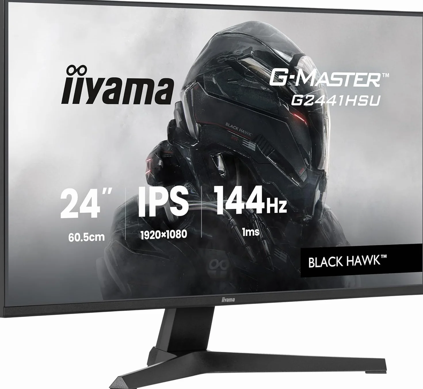 iiyama G-Master Black Hawk G2441HSU-B1 Écran 23.8" IPS 1920x1080@144Hz 1ms 350cd 1500:1 Haut-parleurs HDMI/DP/USB HUB (2x2.0) Black Tuner PC Gamer