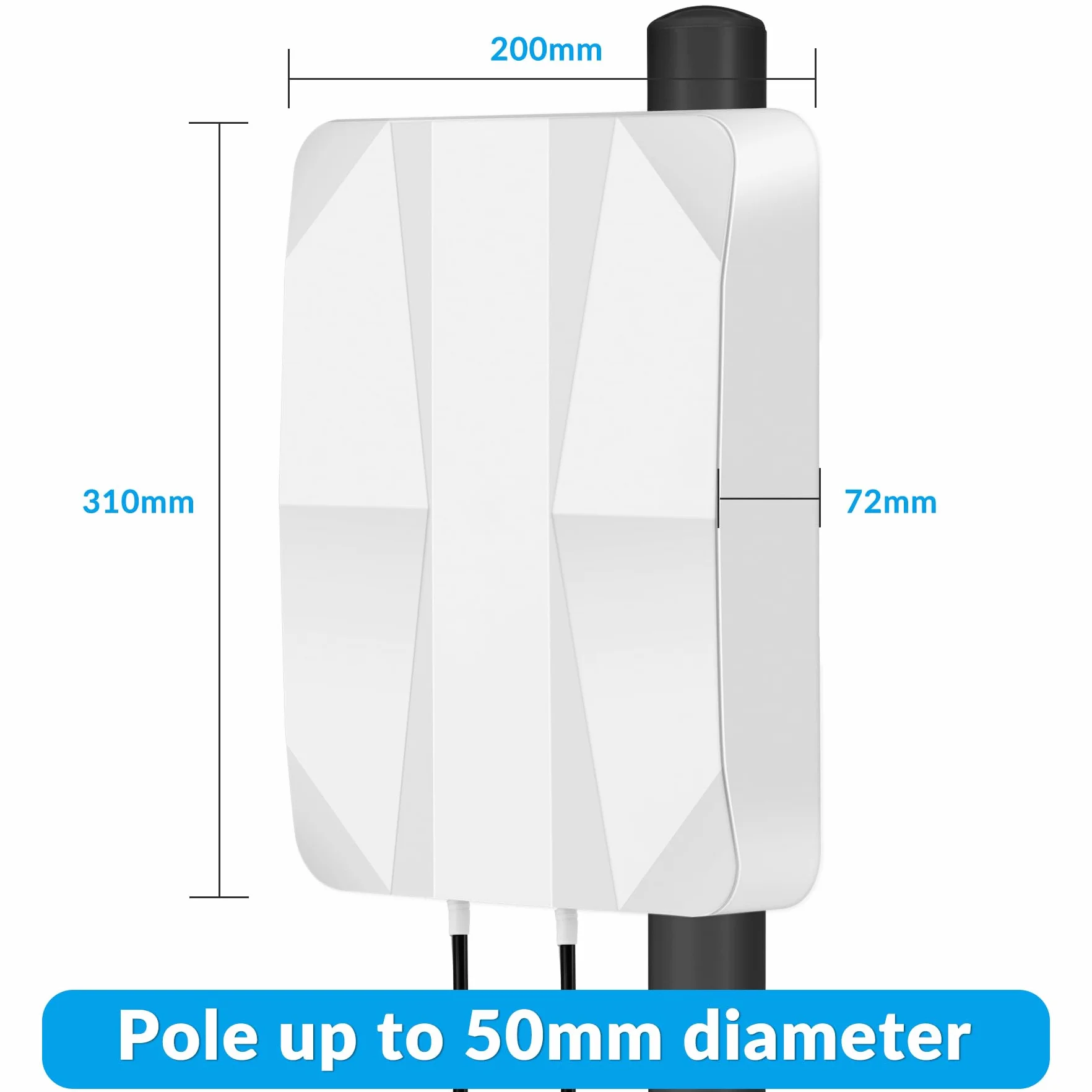 Antenne 4G LTE 5G panneau antenne extérieure Mimo directionnelle 700-2700 | 3300-3800 MHz jusqu'à 12dBi Anenna avec câble de 10 mètres Connecteur TS9 SMA compatible avec modem routeur 5G 3G 4G