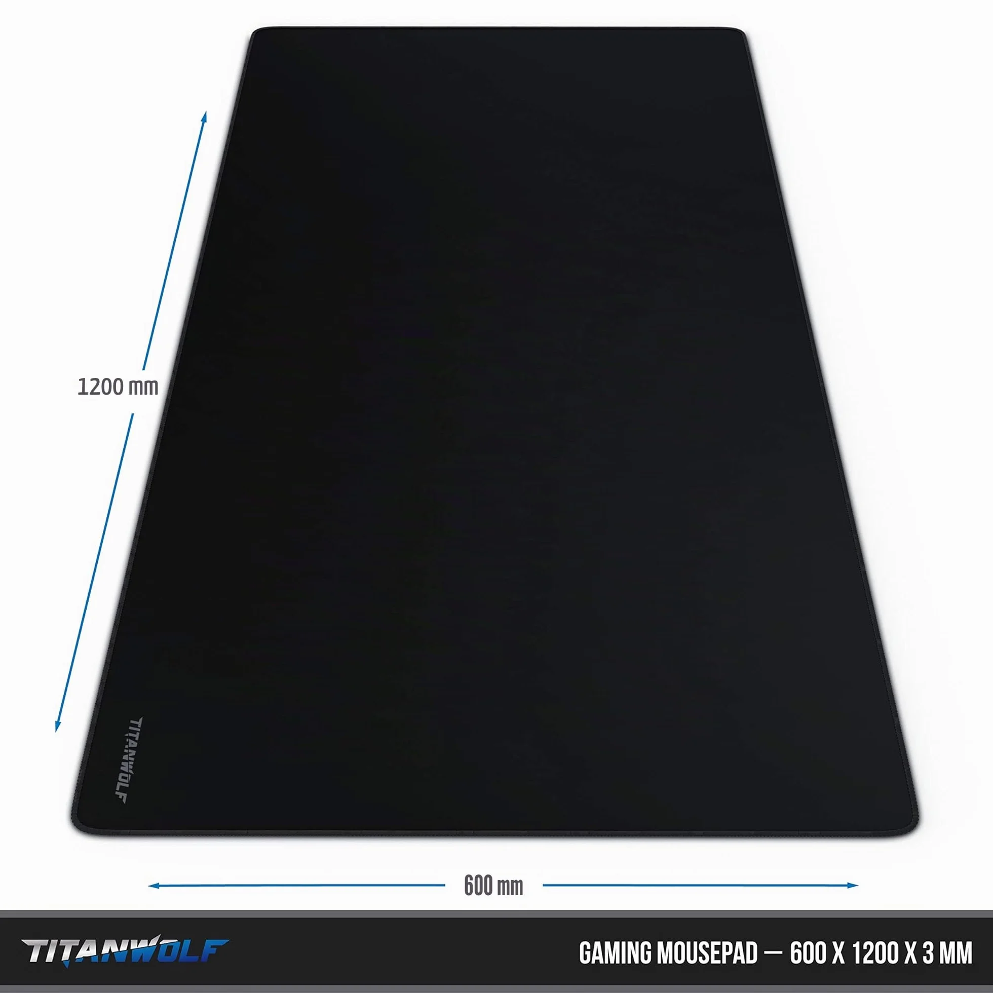 Titanwolf Tapis de Souris de Jeu 1200 x 600 mm XXXL Grand Taille pour Souris et Clavier Logitech