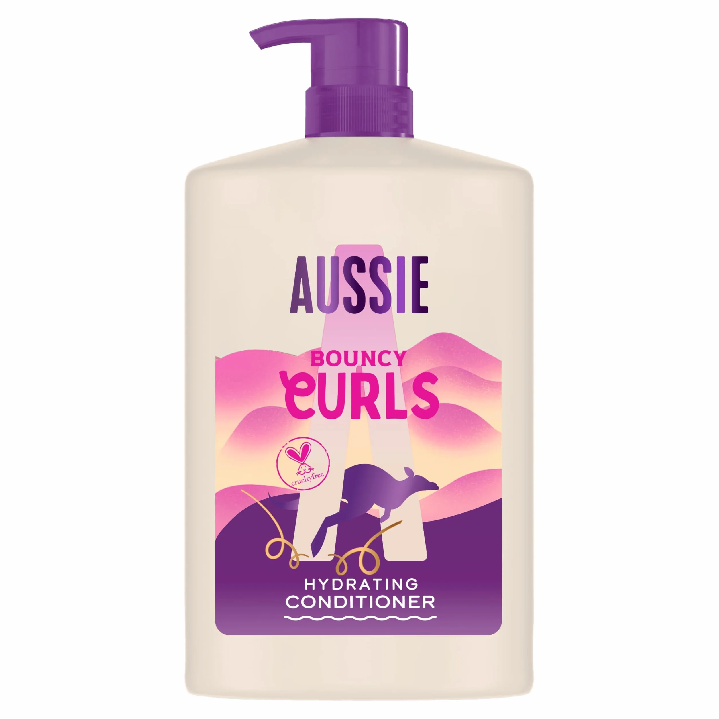 Aussie Bouncy Curls Après-Shampooing Hydratant 1000ml Cheveux Bouclés Ondulés Huiles Jojoba Coco Macadamia Végane