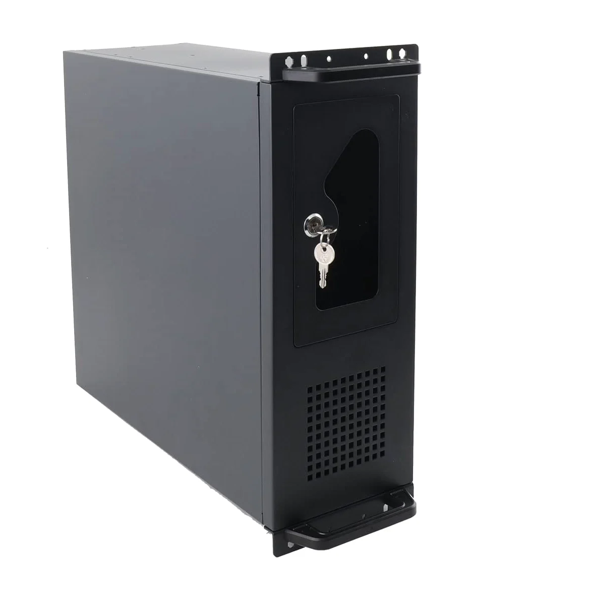 Armoire Réseau, Baie de Brassage 4U 19" SL-450A pour Serveur, avec 7 Baies 3.5" HDD, 2 Baies 5.25", 7 Emplacements PCI, Support Carte Mère ATX/Micro-ATX/Mini-ITX, 450x430x177 mm