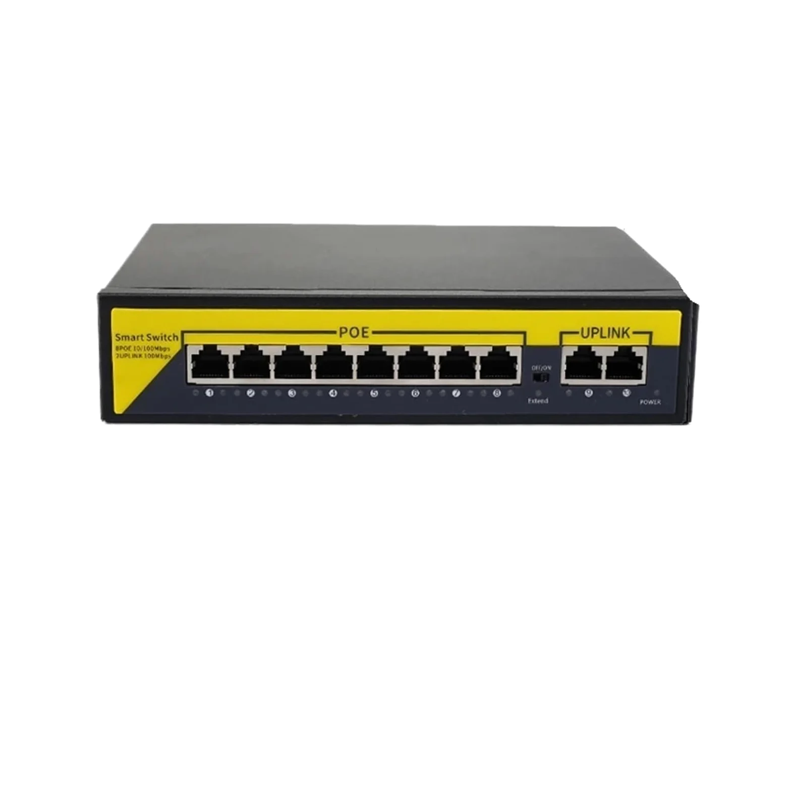 Commutateur POE 48V 100Mbps WiFi commutateur IP Intelligent 4/8 Ports POE Standard commutateur d'injecteur RJ45 (Color : 8Port)