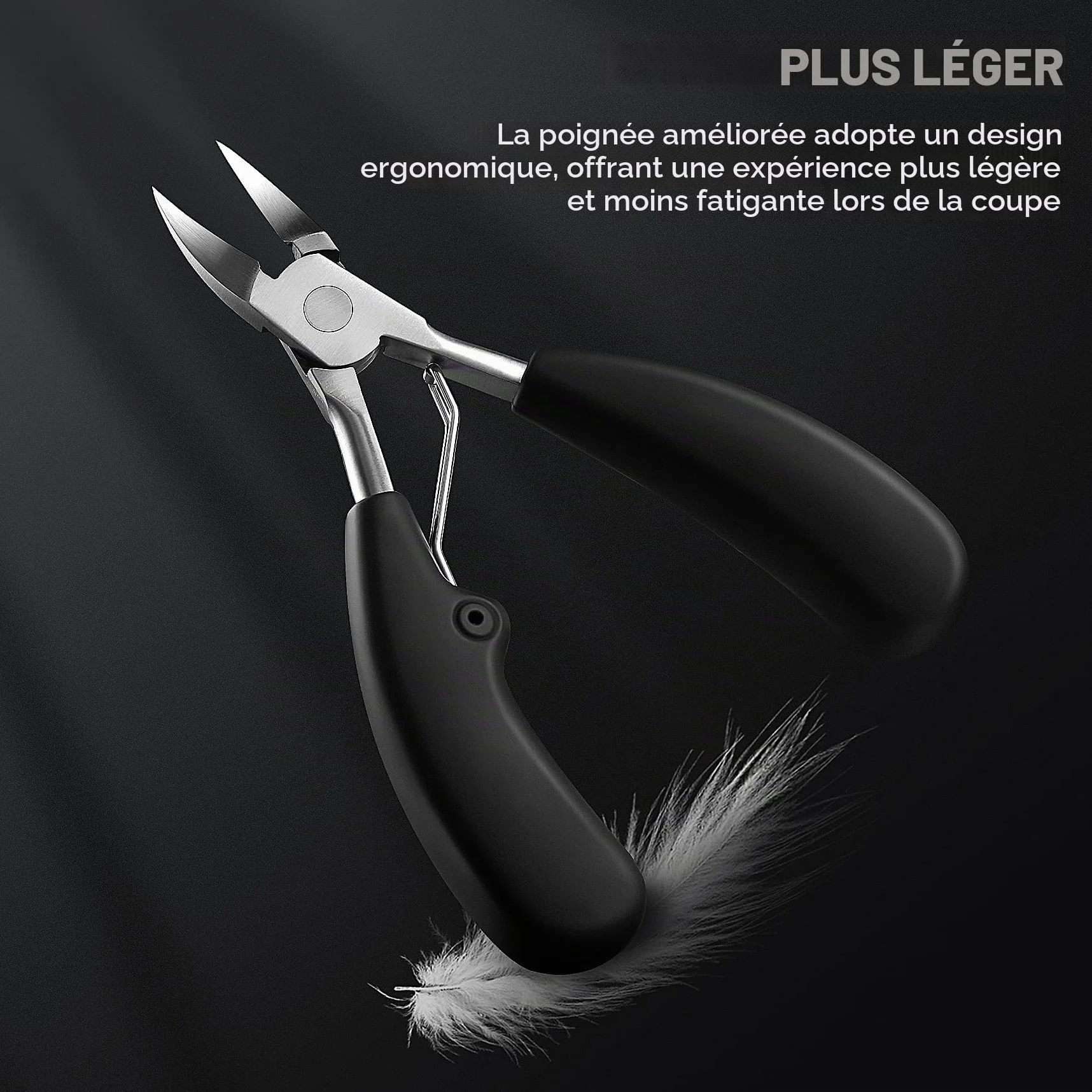 BEZOX Précision Coupe ongles Tondeuse Ongles épais Incarnés Grip souple