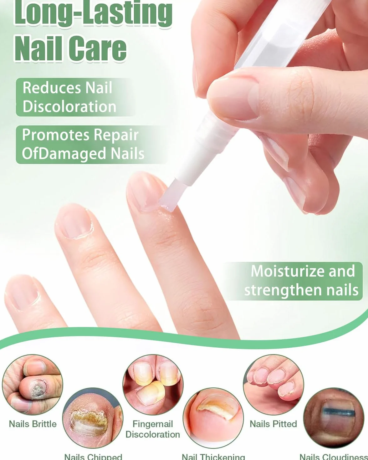 Health Routine Nail Care Pen 3 pièces, Stylo soin des ongles huile de tea tree