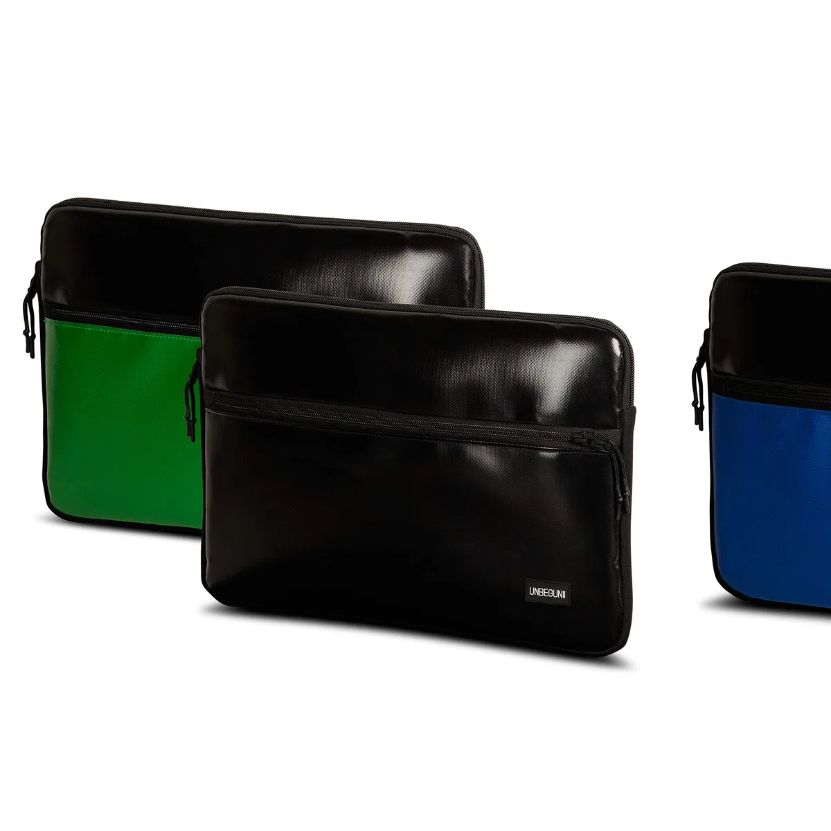 Étui pour MacBook Pro 13 avec compartiment (en tissu upcycle) - Housse pour ordinateur portable noire pour MacBook Pro 13" (2018/2019/2020)