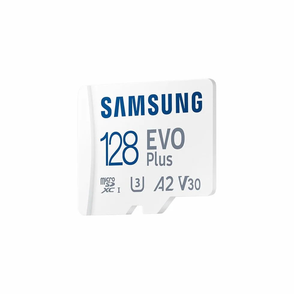 Carte MEMOIRE Samsung 128G Micro SD Evo Plus 2024 Adaptateur SD Classe 10 Lecture 160 Mo/s Ecriture 160 Mo/s