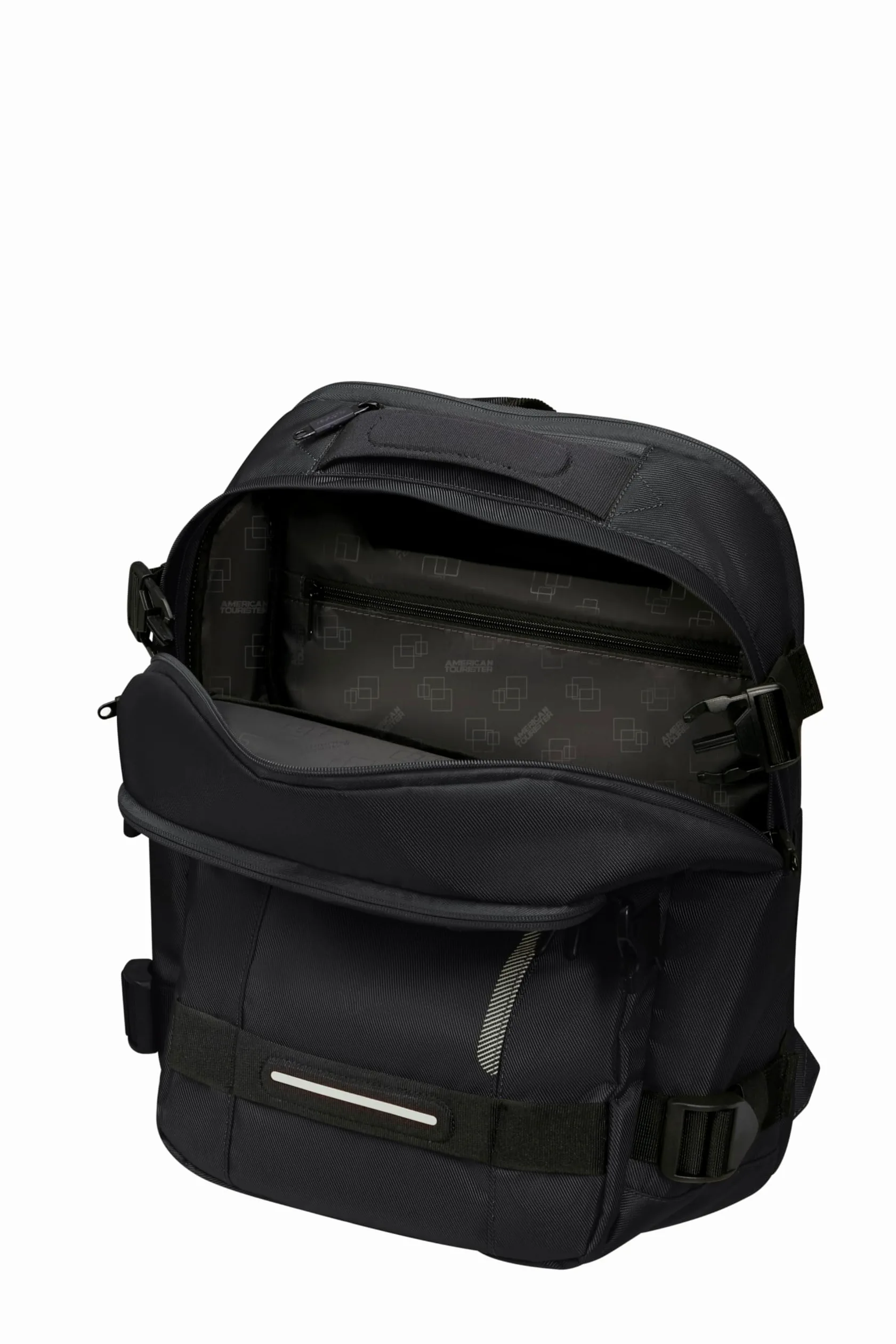 American Tourister Urban Track - Sac à Dos Ordinateur 15.6" – 45 cm, 29 L - 3 grands compartiments - Grande capacité - Ergonomique - Compartiment ordinateur rembourré - Noir (Asphalt Black)
