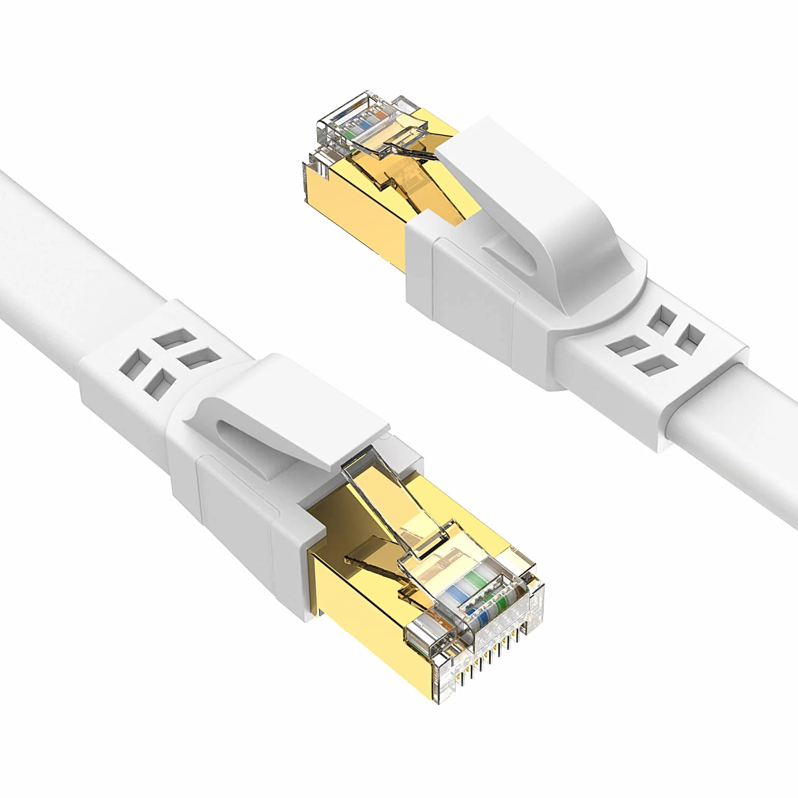 Câble Ethernet Cat 8 0,5m STP RJ45 40Gbps 2000MHz Plat LAN