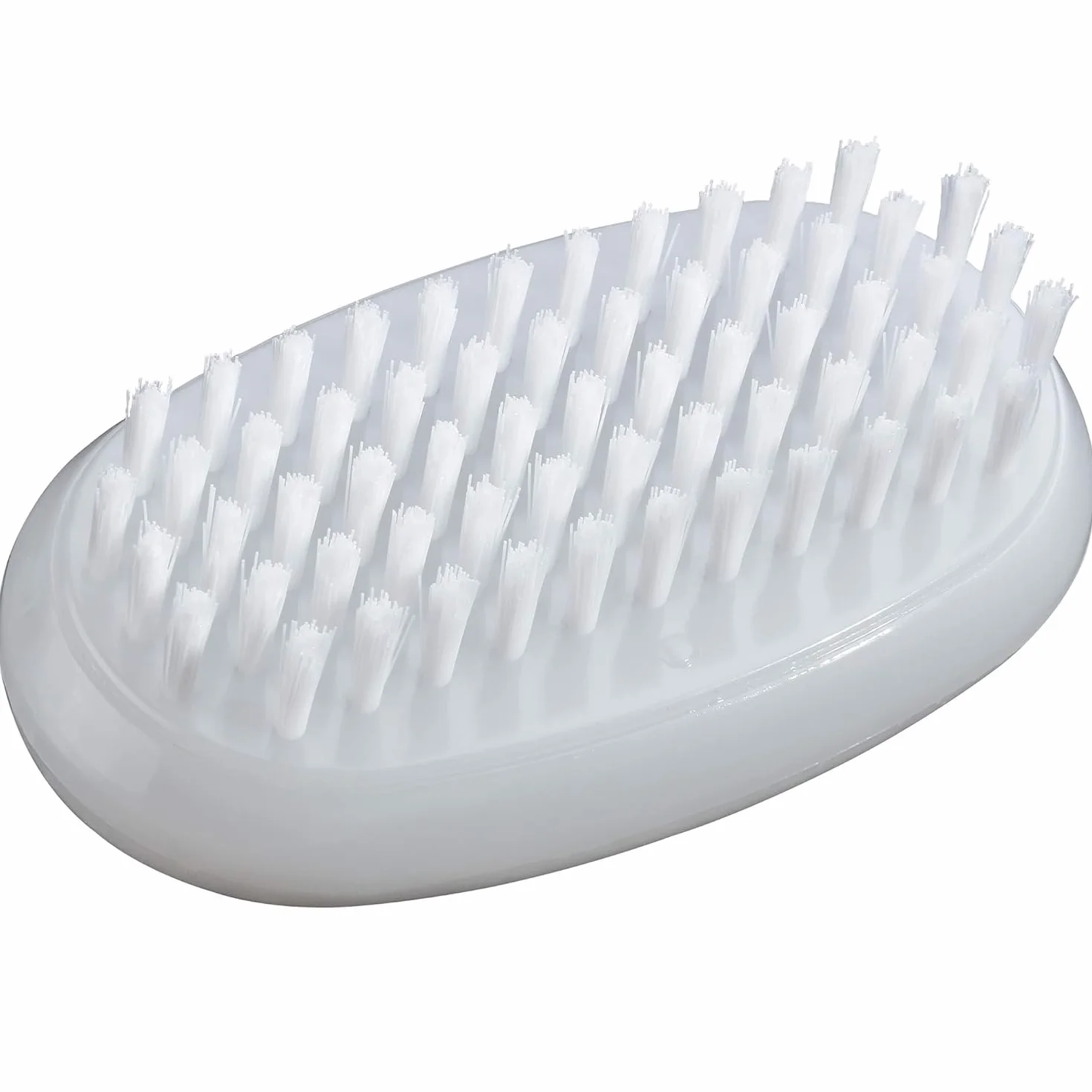 TWEEZERMAN Brosse à ongles Dual, Deux poils, Nettoyage ongles et mains, Blanc