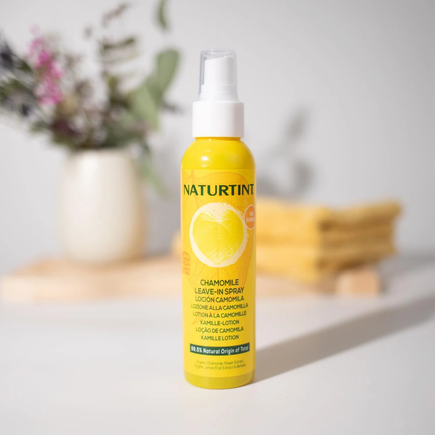Naturtint Loción de Camomila Aclara Cabello Reflejos Dorados Protector Solar ECOCERT 99,5% Ingredientes Naturales 125ml