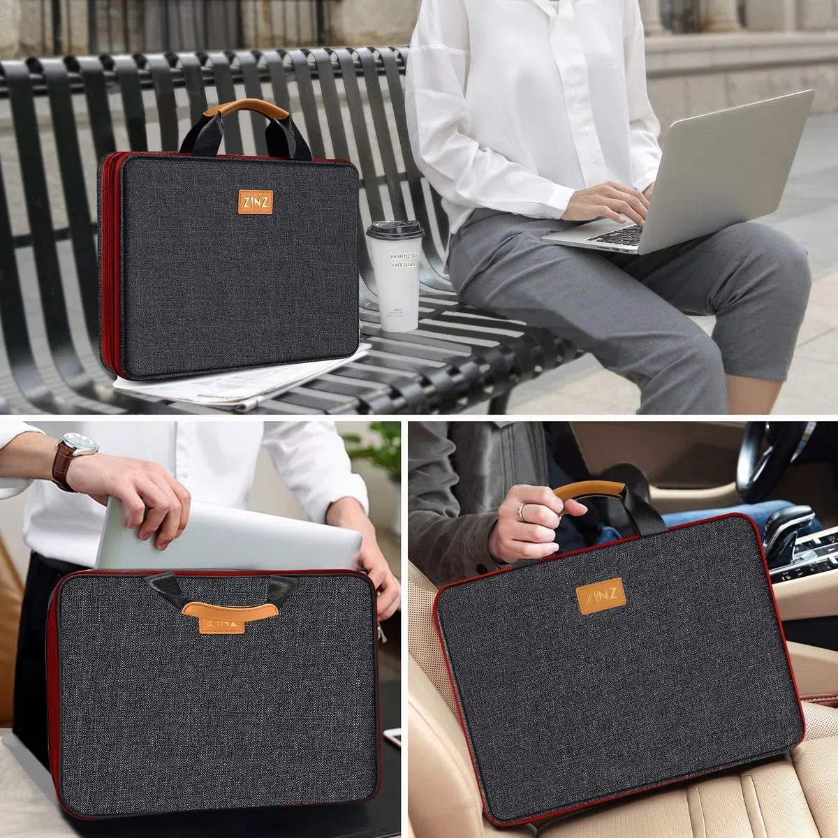 ZINZ Housse Mince et Protecteur 13-14 Pouces pour Ordinateur Portable | Compatible avec MacBook Air/Pro 13-14" M1 M2 M3, Surface Laptop 3/4,B02K02
