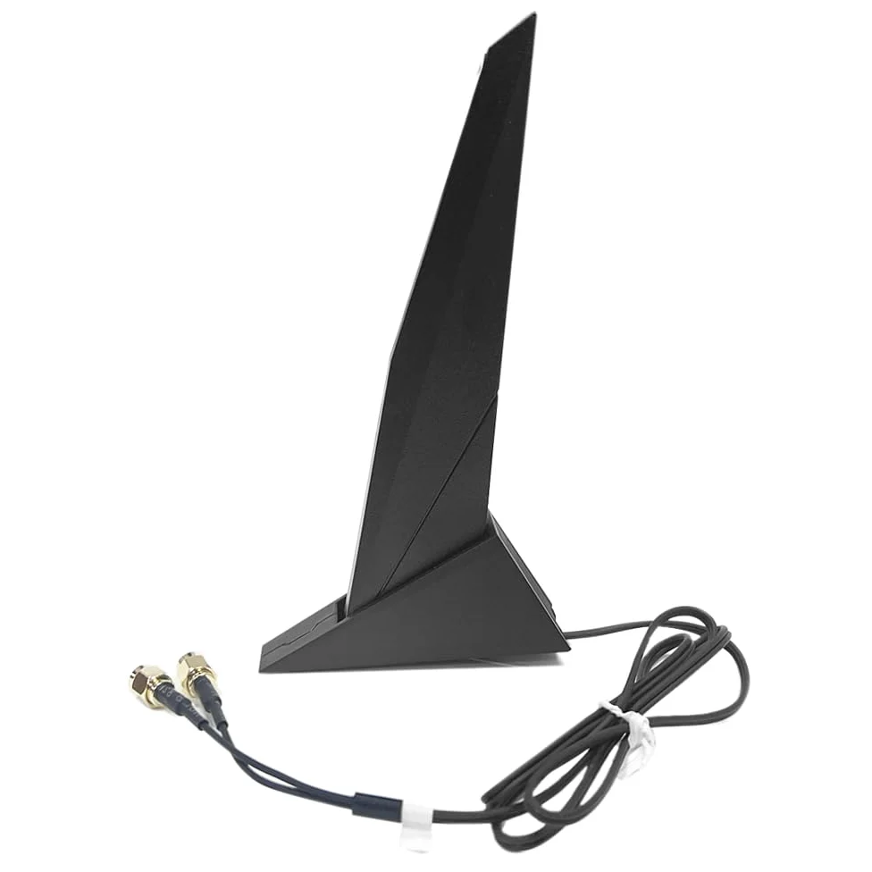Antenne WiFi double bande 2,4 GHz 5 GHz RP-SMA avec câble d'extension de 80 cm pour carte mère ASUS Z390 Z490 X570 Routeur réseau Bluetooth 2T2R PCI-E