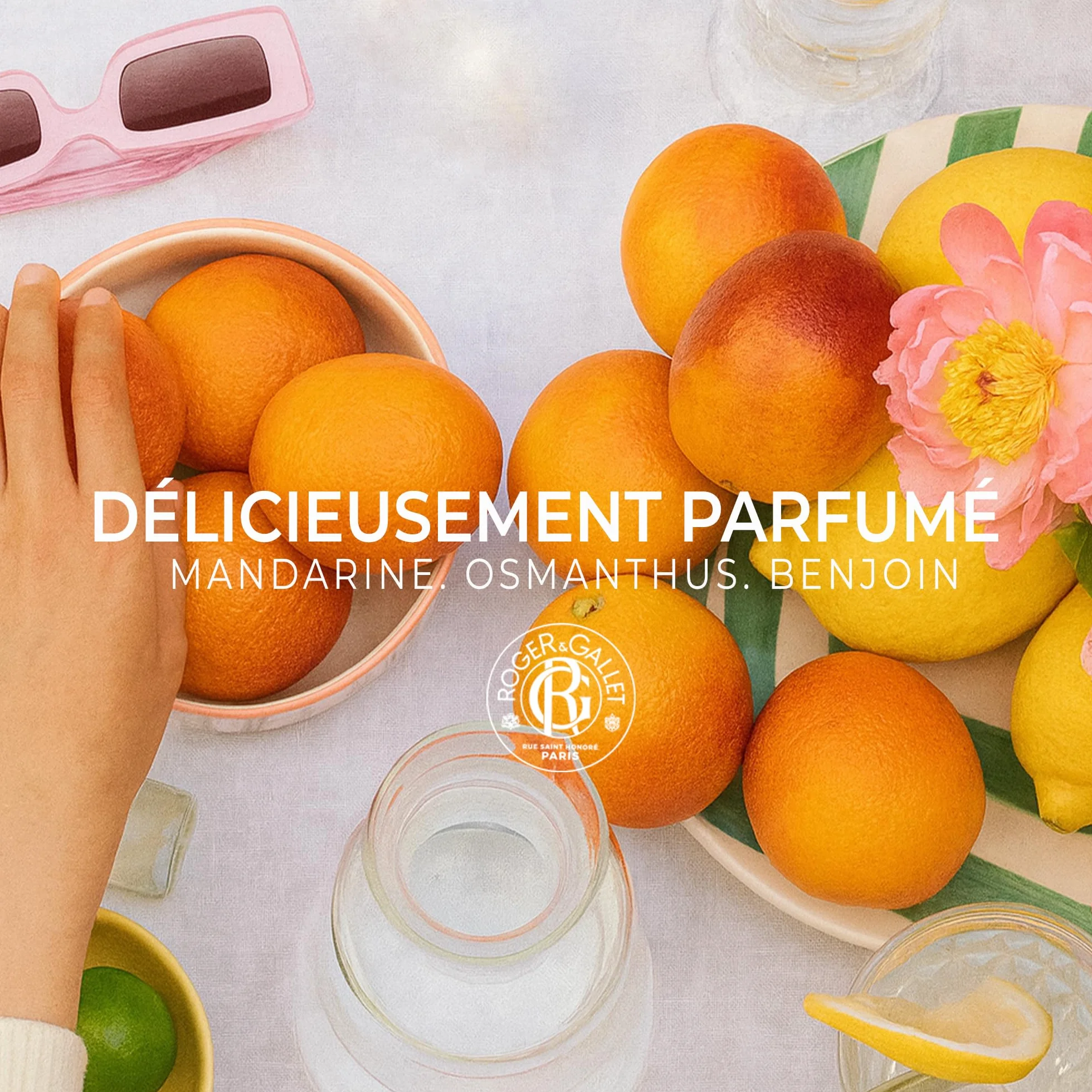 Roger&Gallet Crème Mains Bienfaisante Fleur d'Osmanthus 30ml beurre de karité huile d'amande douce 96% ingrédients naturelle