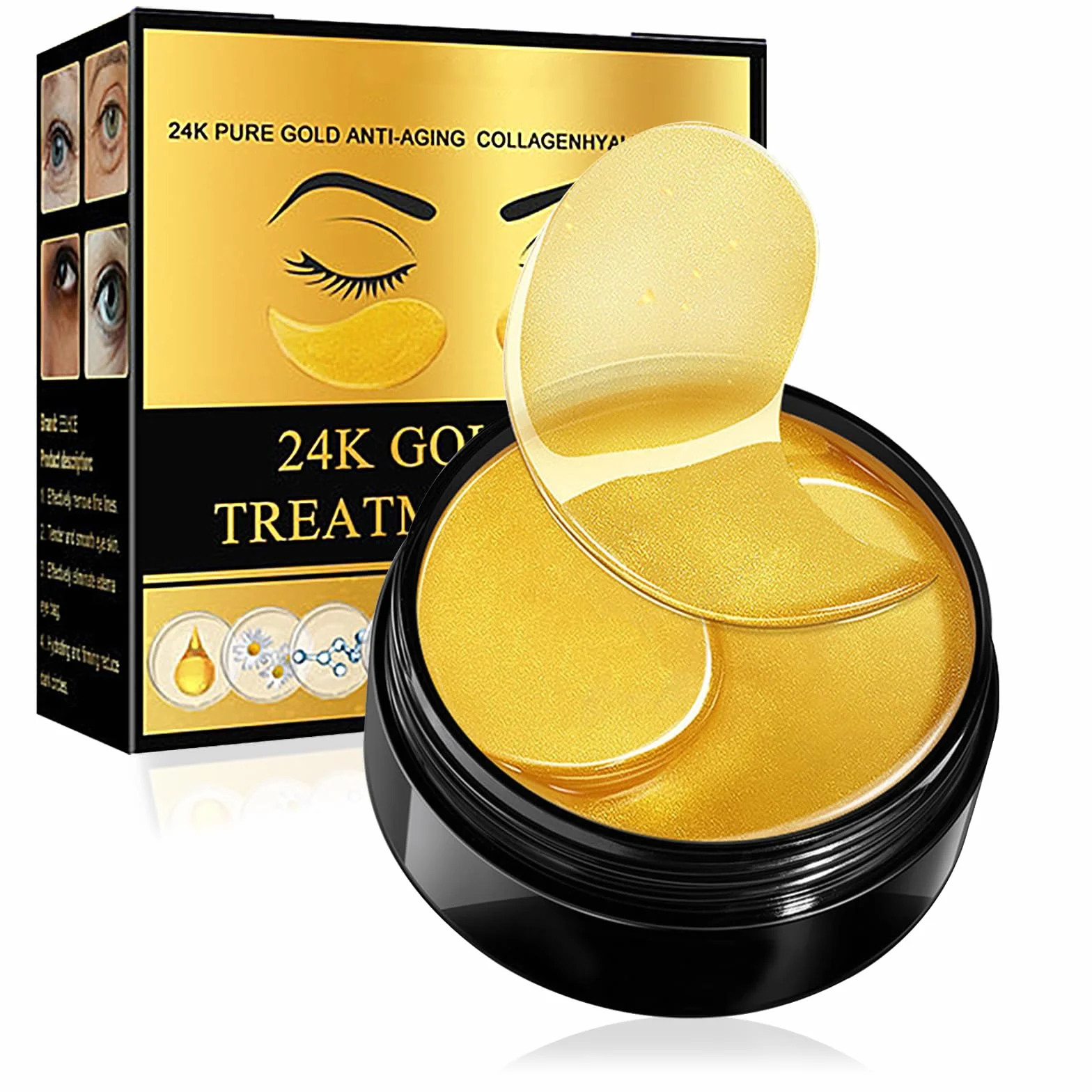 Patch Anti Cernes Yeux 60 Patch Gold Masque Contour des Yeux Hydratant