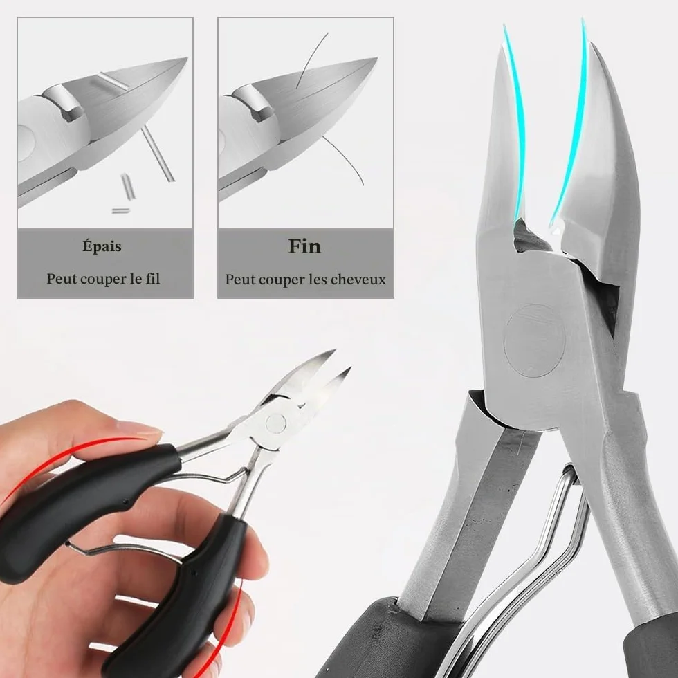 DAZISEN Coupe Ongles Acier Inoxydable Pince à Ongles Professionnel