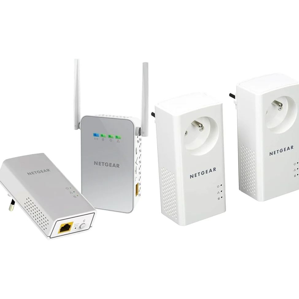 NETGEAR PLPW1000, CPL WiFi 1000 Mbps avec 1 Port Ethernet, Prise CPL Fibre idéal & PLP1000, CPL 1000 mbps avec Port Ethernet, Prise CPL Fibre idéal pour Avoir Internet Partout dans la Maison