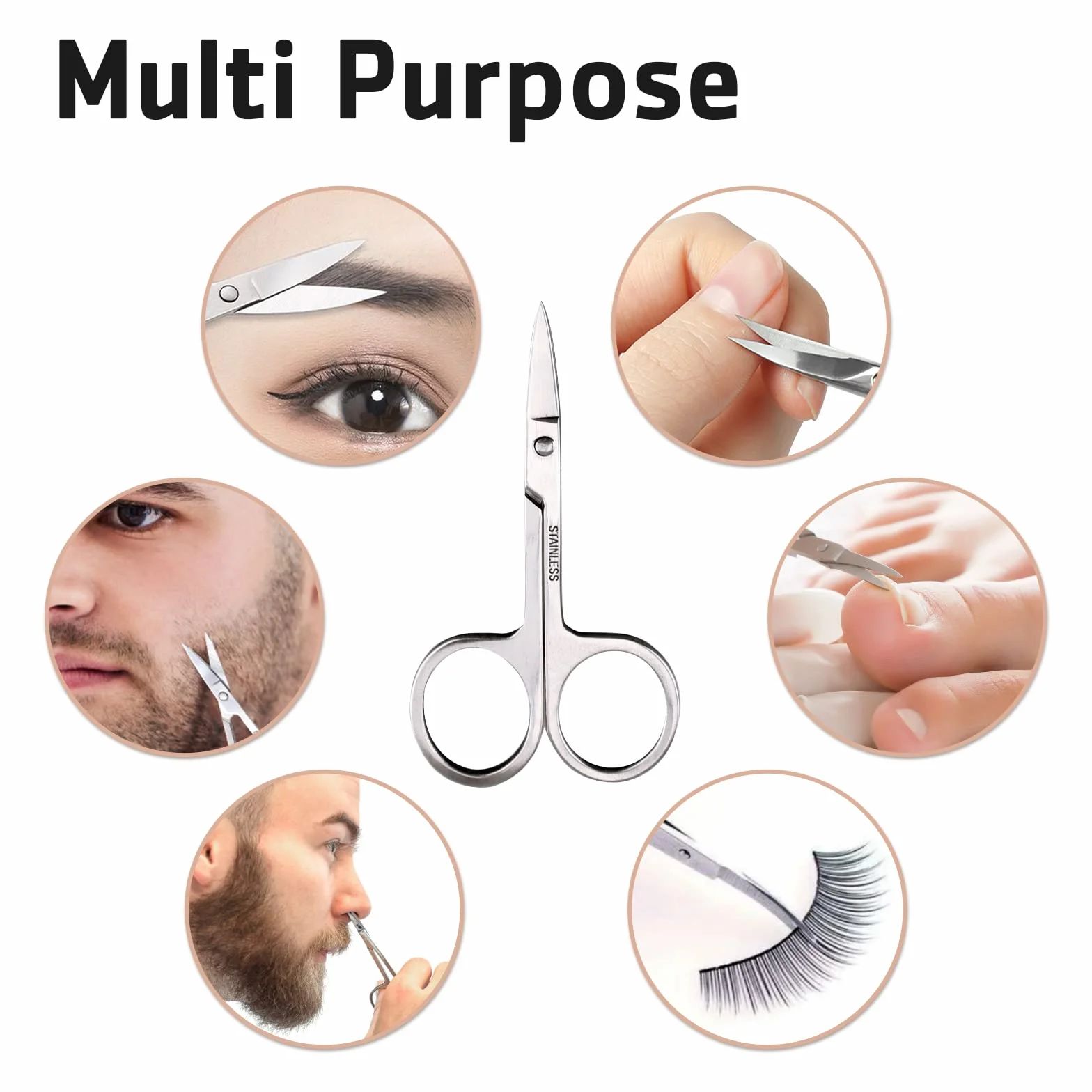 Ciseaux Cuticules Acier Inoxydable Professionnels 1 Pièce