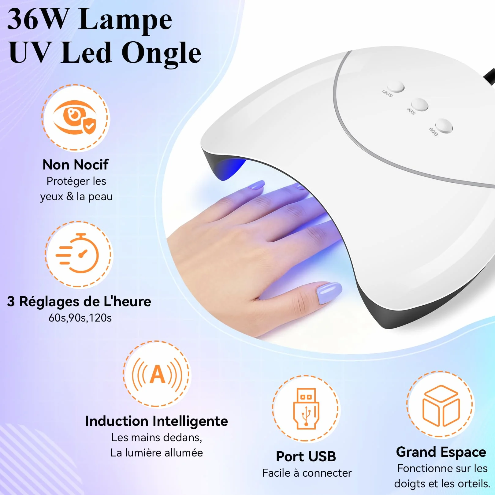 VANREESA Kit Vernis Semi Permanent 20 Couleurs avec Lampe LED 36W UV, Set Manucure Complet pour Débutants
