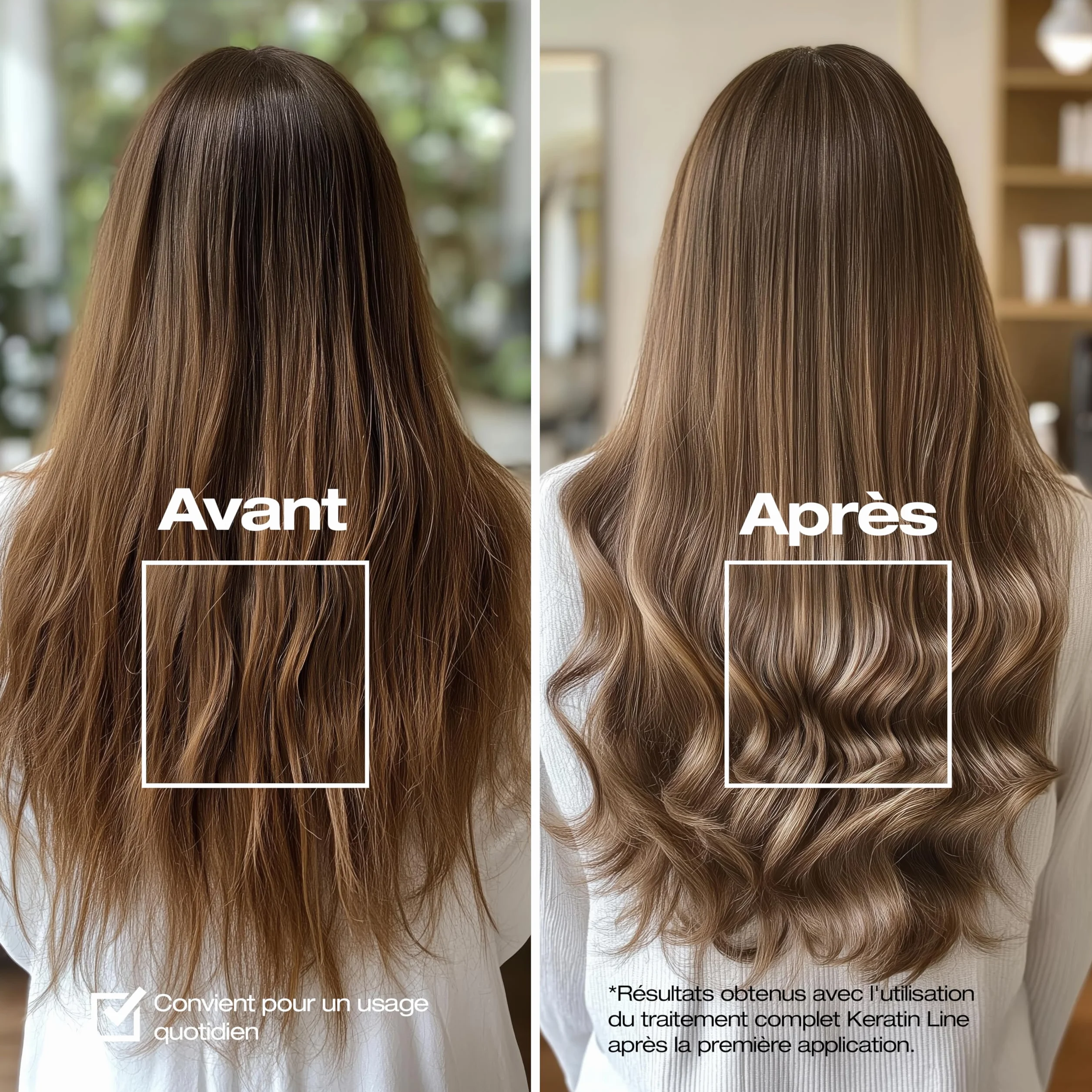 Set de Soins Capillaires Keratin Répare Restructure Shampooing Masque Sérum Cheveux Abîmés Cassants 550 ml