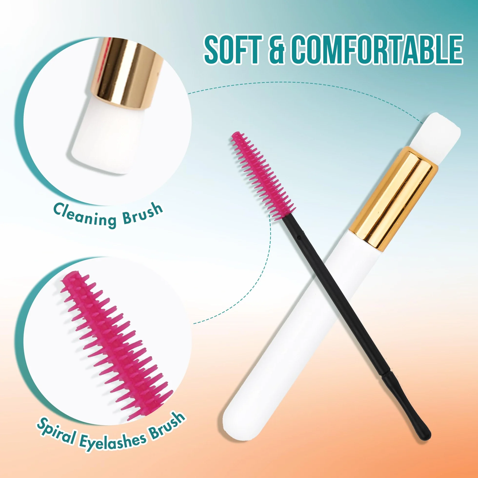 GEMERRY 60 ml Shampoing Cils Extension Nettoyant avec Brosse de Nettoyage