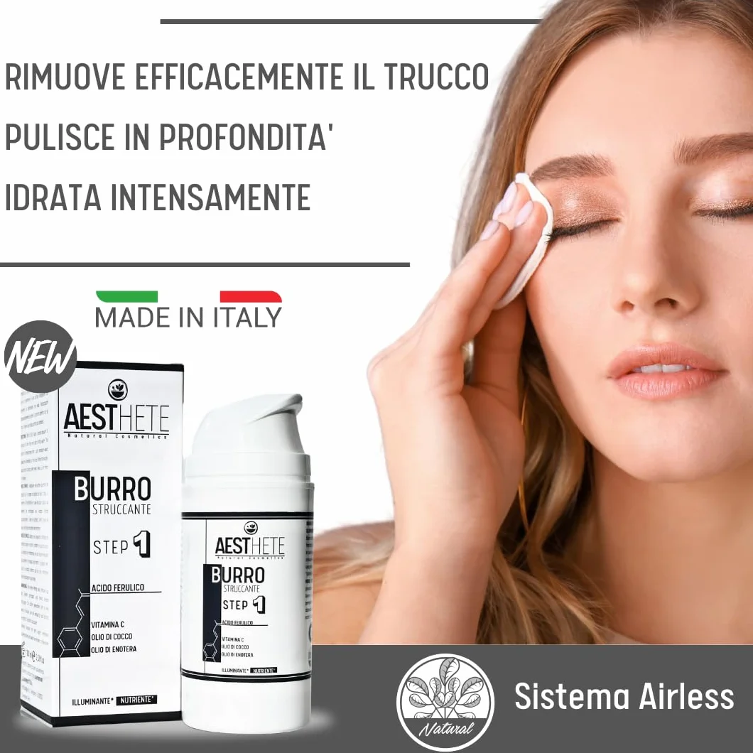 Baume Démaquillant Visage et Yeux Vitamine C Huile de Coco Acide Férulique 100 ml Airless