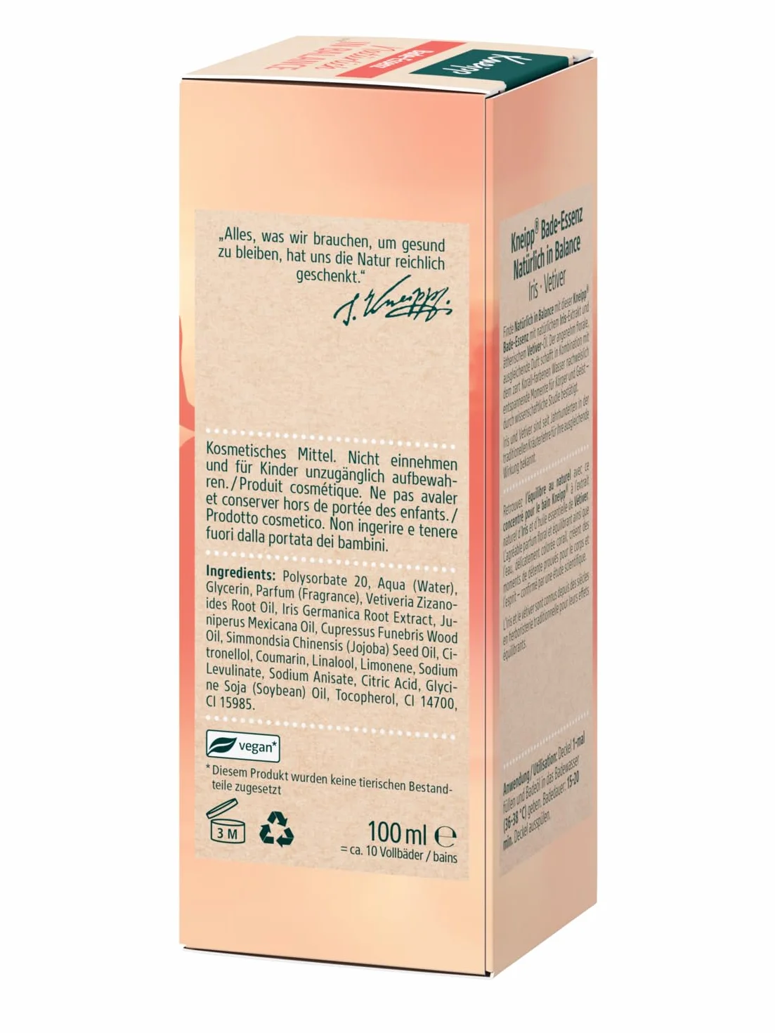 Kneipp Rhodiola Rosea Essence de bain naturelle 100 ml