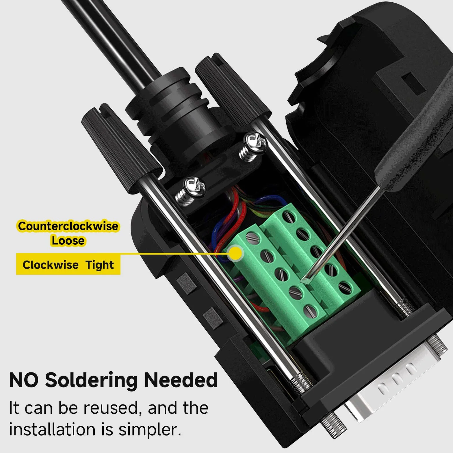 Connecteur DB9 RS232 D-SUB Adaptateur série (10 adaptateurs mâles)