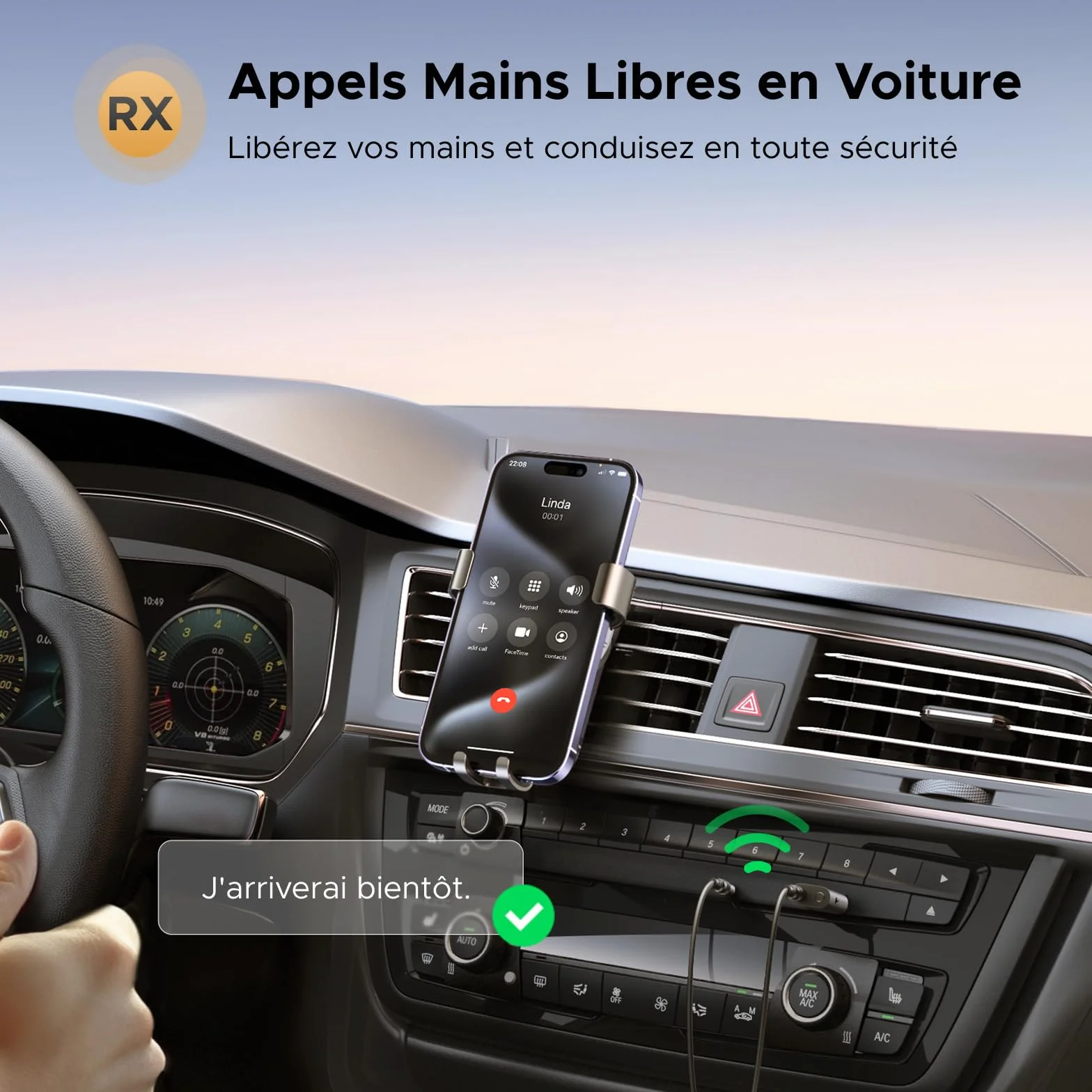 UGREEN Adaptateur Jack Bluetooth 5.4 2 en 1 Émetteur Récepteur Aux 3.5mm pour TV Voiture