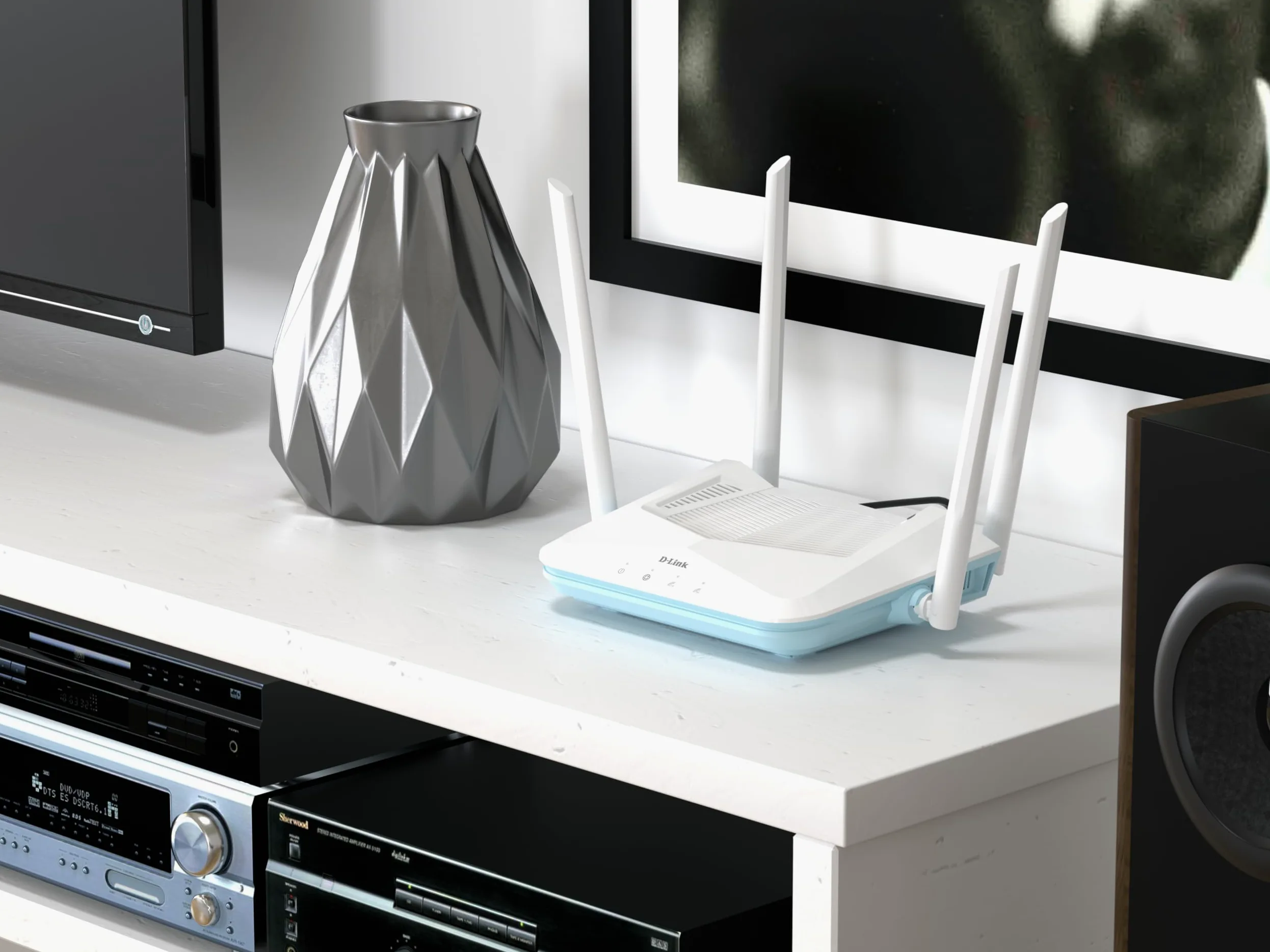 D-Link R15 Routeur Smart Eagle Pro IA WiFi AX1500, Gigabit, Optimiseur de trafic, contrôle Parental IA, MU-MIMO, 1024 QAM, OFDMA, WPA3, D-Link Wi-FI Mesh. Fonctionne avec Alexa/Google Assistant.
