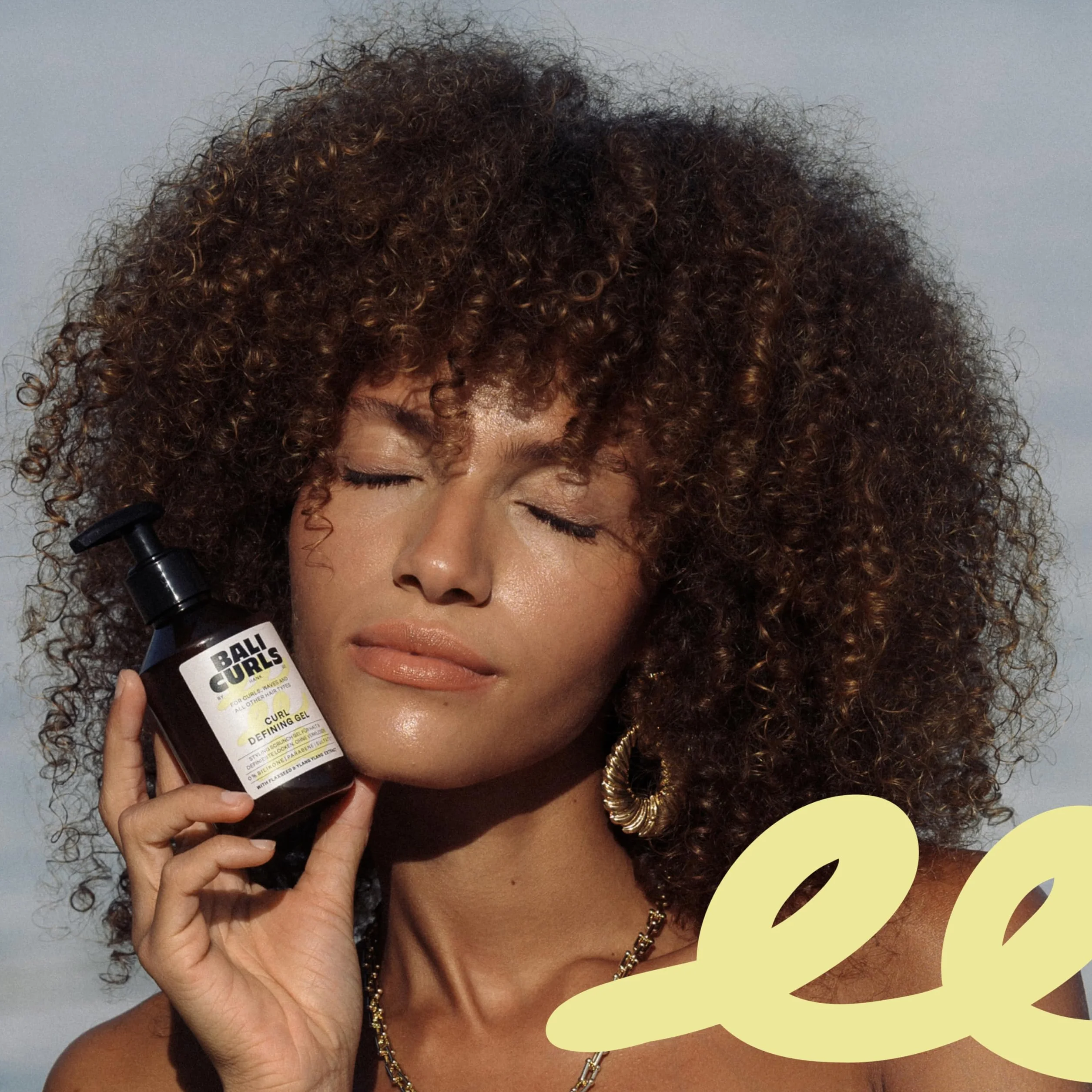 BALI CURLS Set Gel définissant les boucles Crème hydratante Huile de liaison Kit soin boucles 150 ml 30 ml