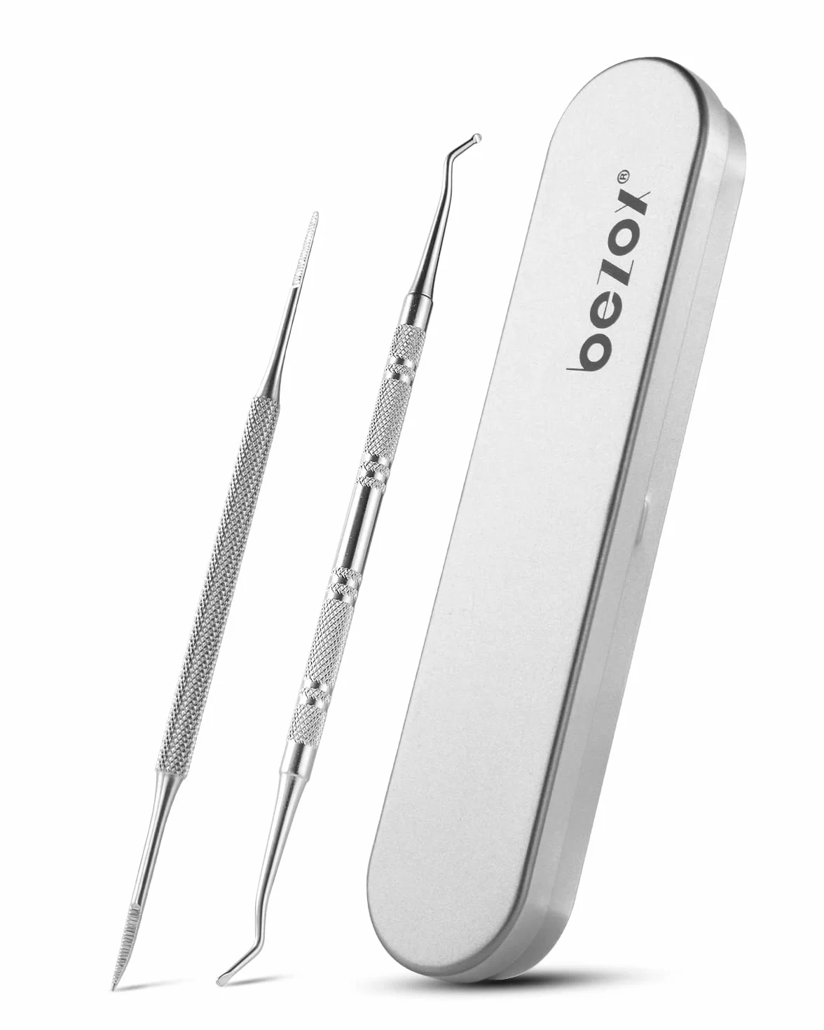 BEZOX Excavateur ongles acier inoxydable 16.5cm lime ongles incarné 13.4cm instrument double extrémité