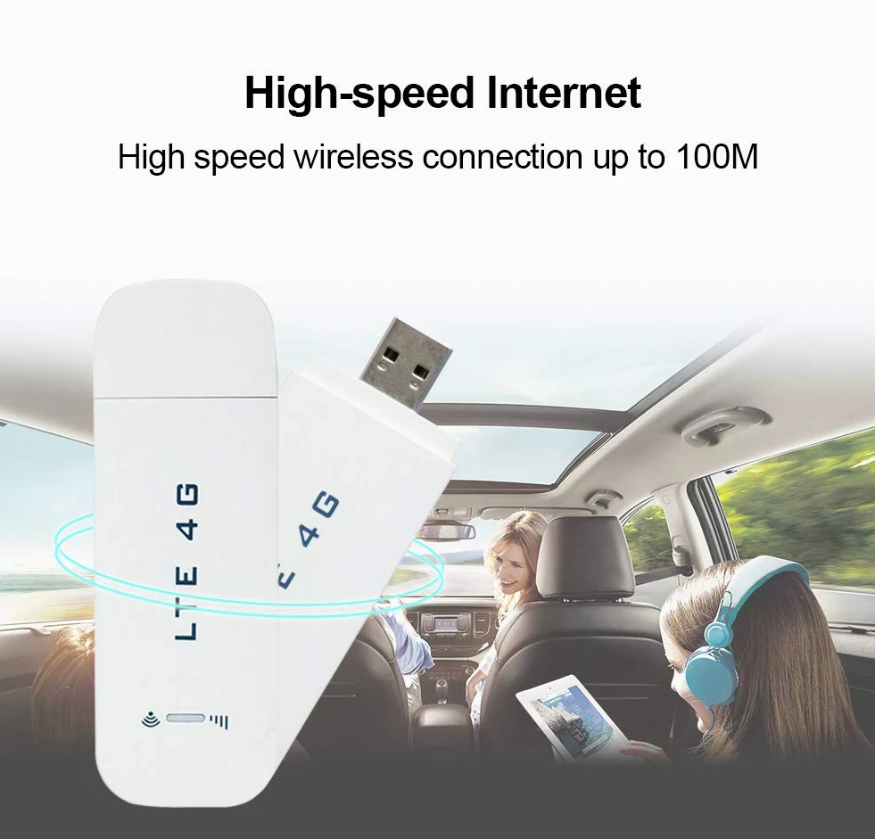 Adaptateur réseau USB WiFi Dongle 4G LTE USB Network Adaptateur Mini WLAN Hotspot Blanc