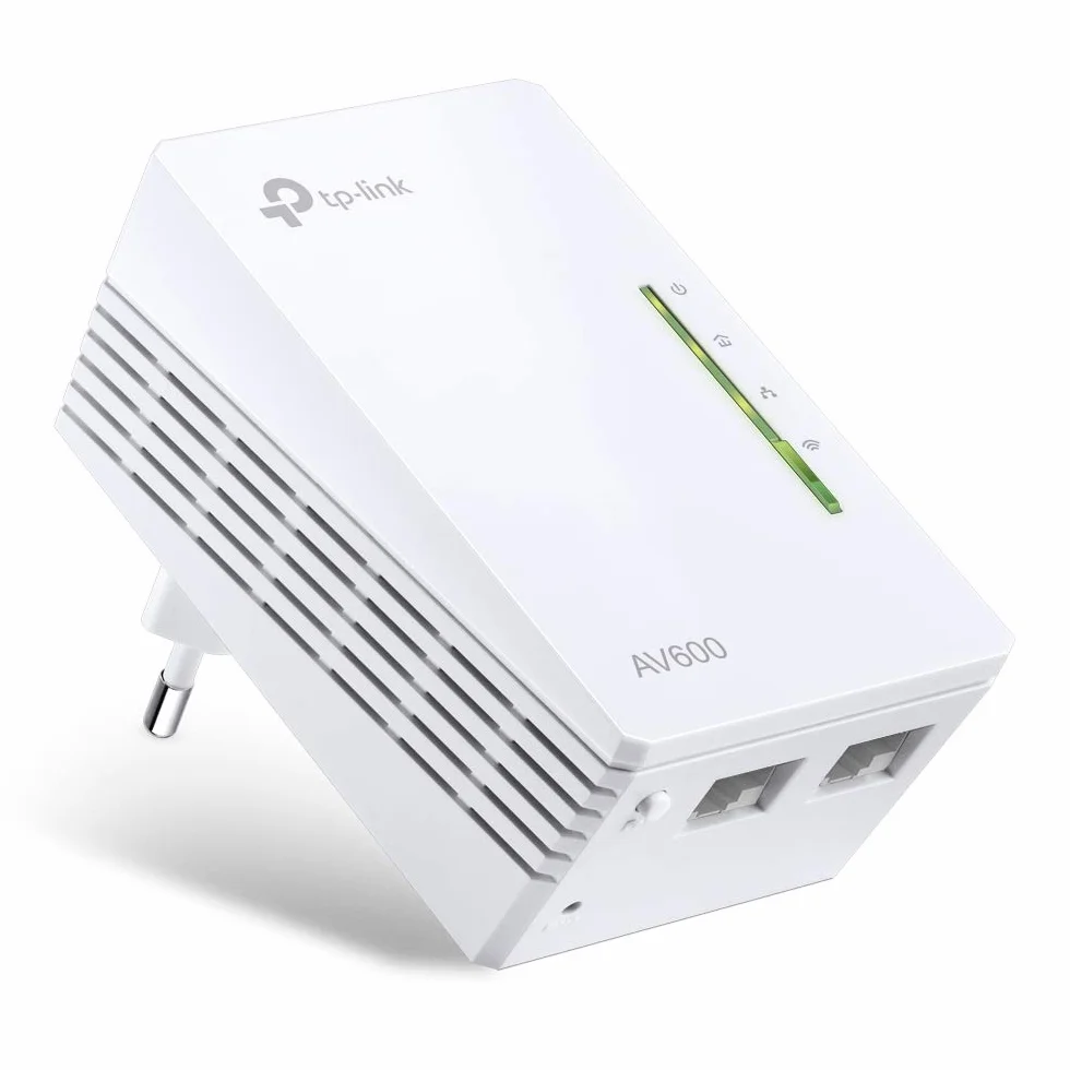 TP-Link TL-WPA4220 CPL 600 Mbps WiFi 300 Mbps, 2 Ports Fast Ethernet & CPL 600 Mbps avec Prise Intégrée et Ports Ethernet, Prise CPL Kit de 2, TL-PA4015P KIT