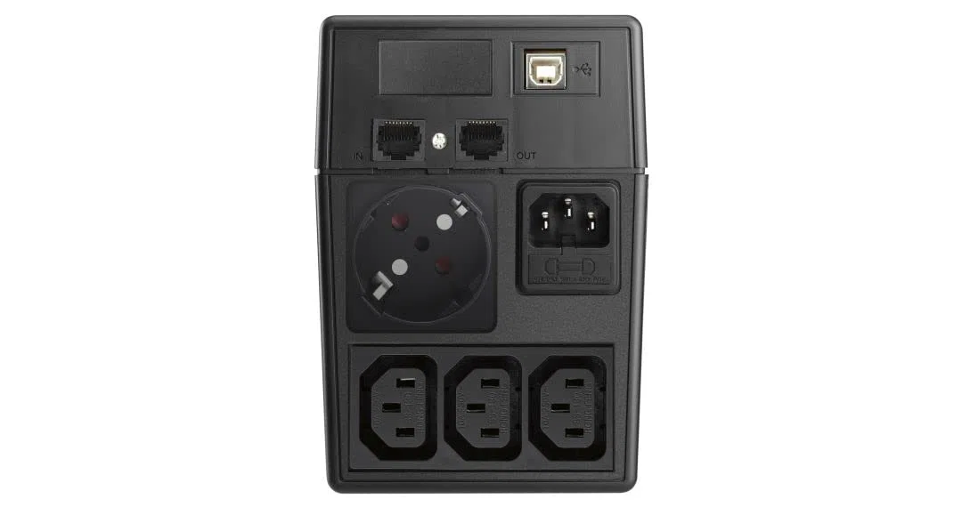Onduleur Hero Pro Dual Plug 700 - Infosec - UPS PC, écran, Box, TV, 1 Prise FR/Schuko 3 Prises IEC, ASI 700VA/360W