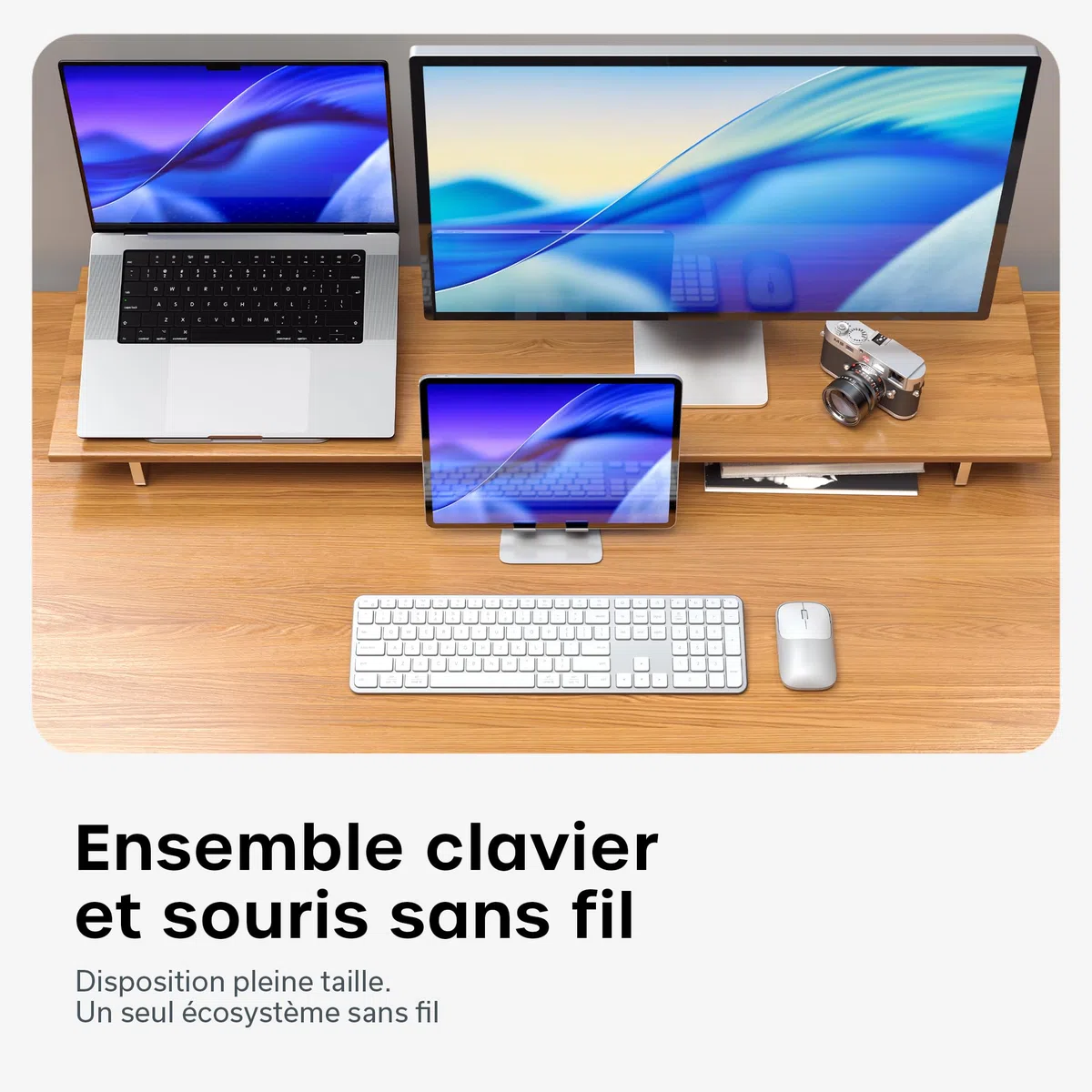 Satechi Combo Clavier et Souris sans Fil Slim CEX3, QWERTY US, Argent
